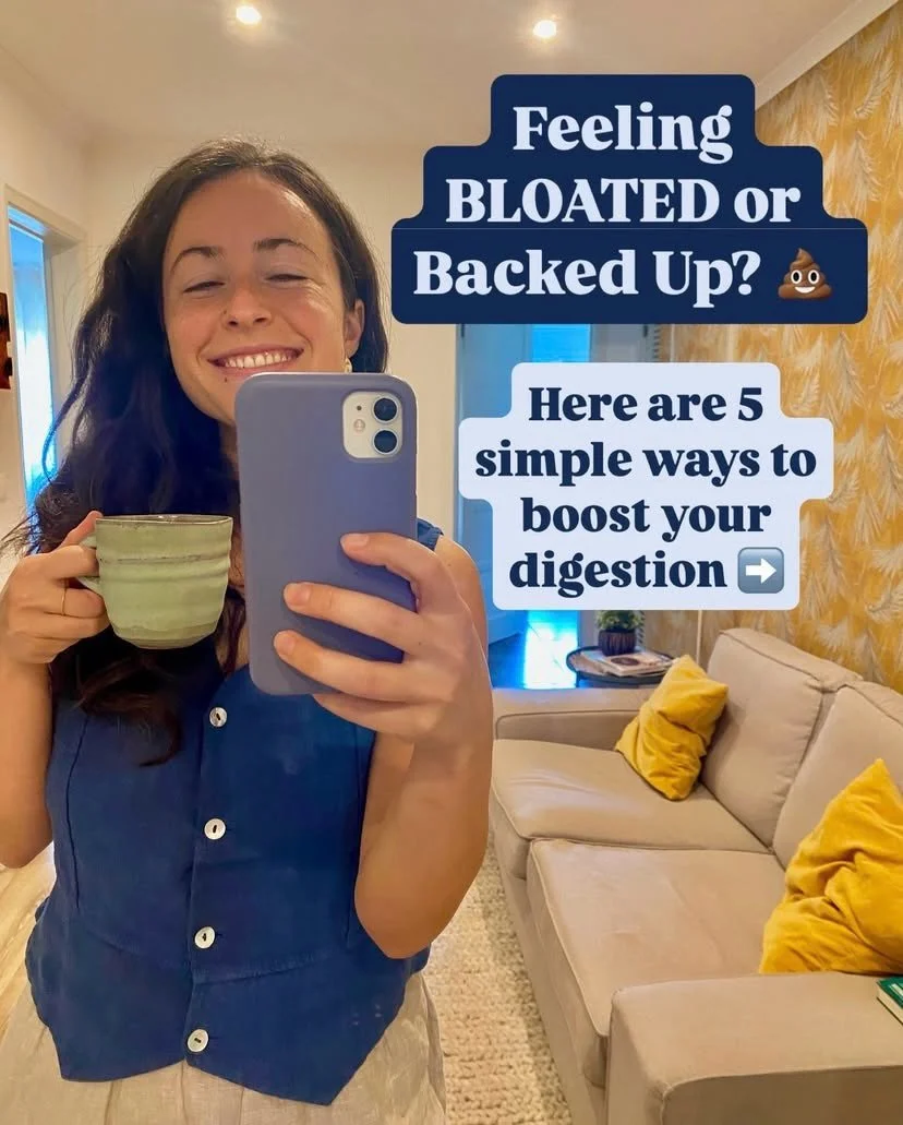 Ever feel 6 months pregnant after a normal lunch?🤰🏻
 Like your jeans fit in the morning&hellip; but not by 2pm?👖
 Or it&rsquo;s been days since you pooped, and you&rsquo;re beyond uncomfortable? 🥴

Bloating, constipation, and that heavy, stuck fe