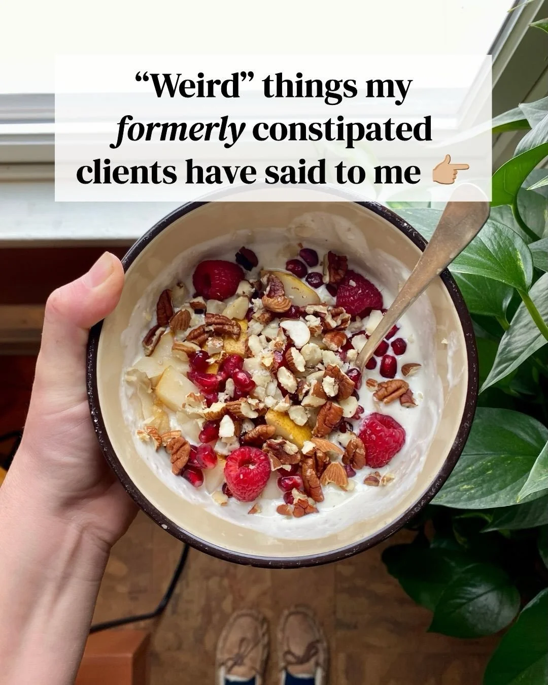 Comment &ldquo;GRACE&rdquo; to watch a free breakdown video explaining exactly how I help my clients go from constipated ➡️ having daily, complete bowel movements they&rsquo;re ACTUALLY happy with 💩 

&hellip;so you can say &ldquo;weird&rdquo; thing
