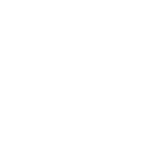 Stylized black and white icon depicting a fork and knife on either side of a plate, with a spoon above the plate.