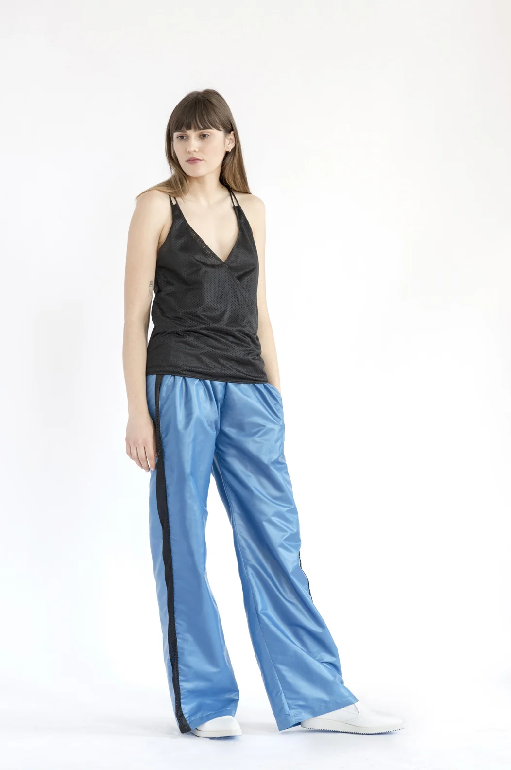 PACIFIC BLUE with MESH BLACK STRIPE | Poly | S | M | L