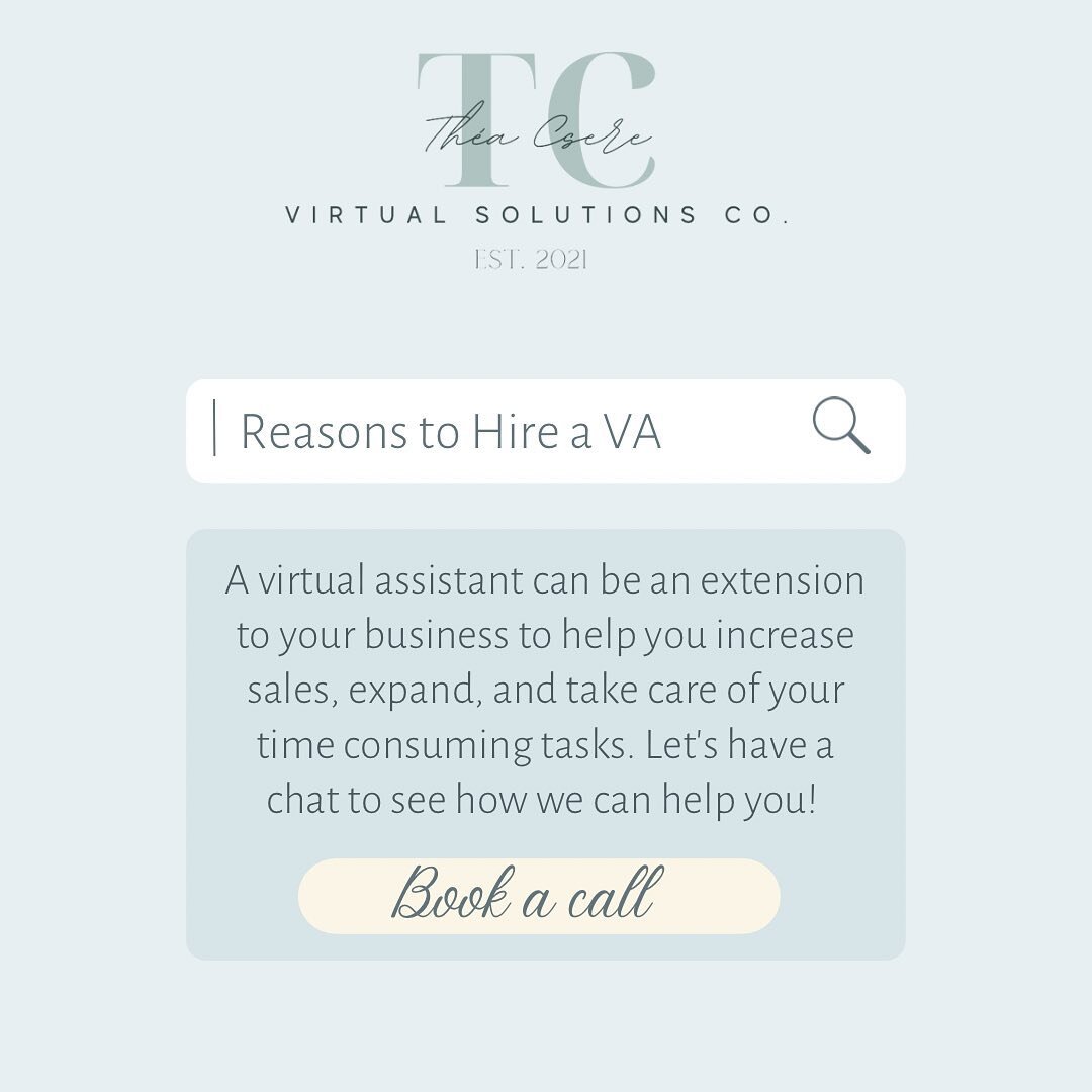 Our team of VA&rsquo;s are the extra pair of virtual hands that get things done when you don&rsquo;t have time!

You cannot work on all the tasks yourself. Having an&nbsp;EXTRA HAND&nbsp;on projects is essential to your business growth.

#TCVS #TCvir