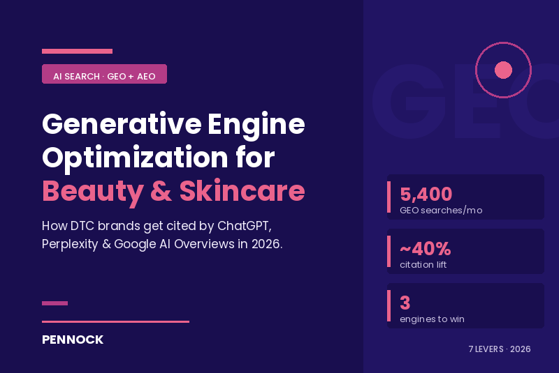 Generative Engine Optimization for Beauty &amp; Skincare Brands: How to Get Cited by ChatGPT, Perplexity &amp; Google AI Overviews in 2026