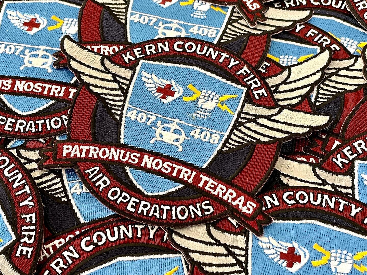 Happy Friday! Completed an order of custom Patches and Decals for @kern_county_fire Air Operations. They sent me the design in hopes of capturing the history of their 2 Copters&rsquo; previous lives in the Army. Thanks for the orders and can&rsquo;t 