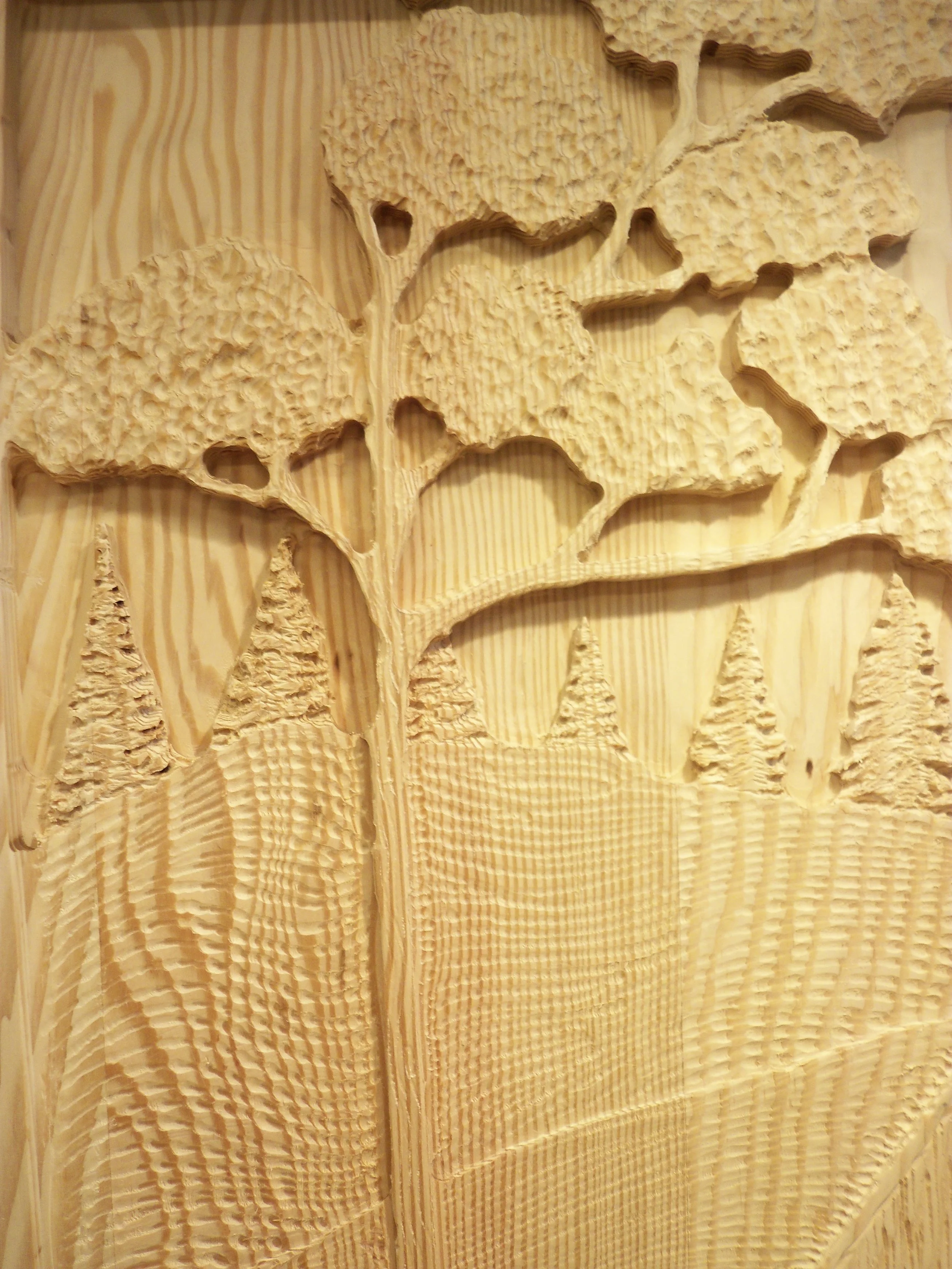 The Lodge - Carved Door Panel - Detail