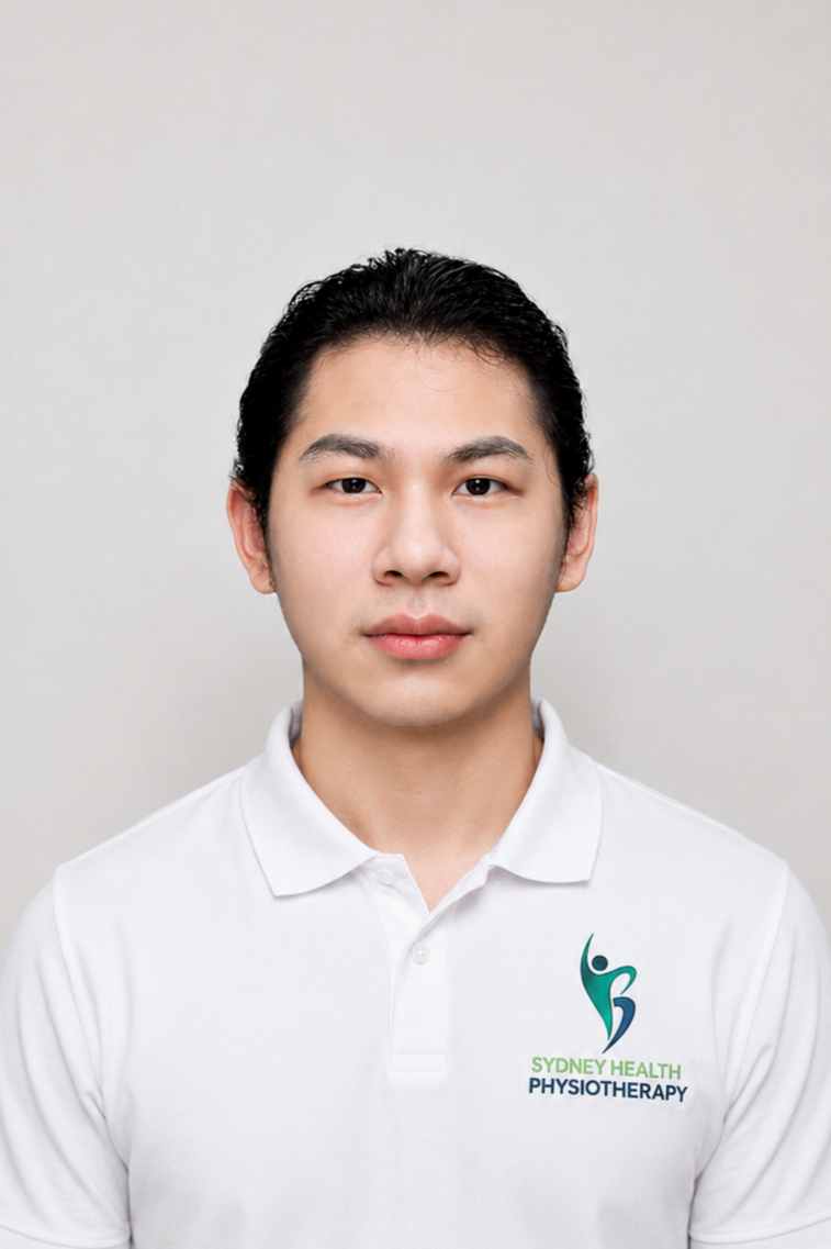 Asian male black hair white shirt