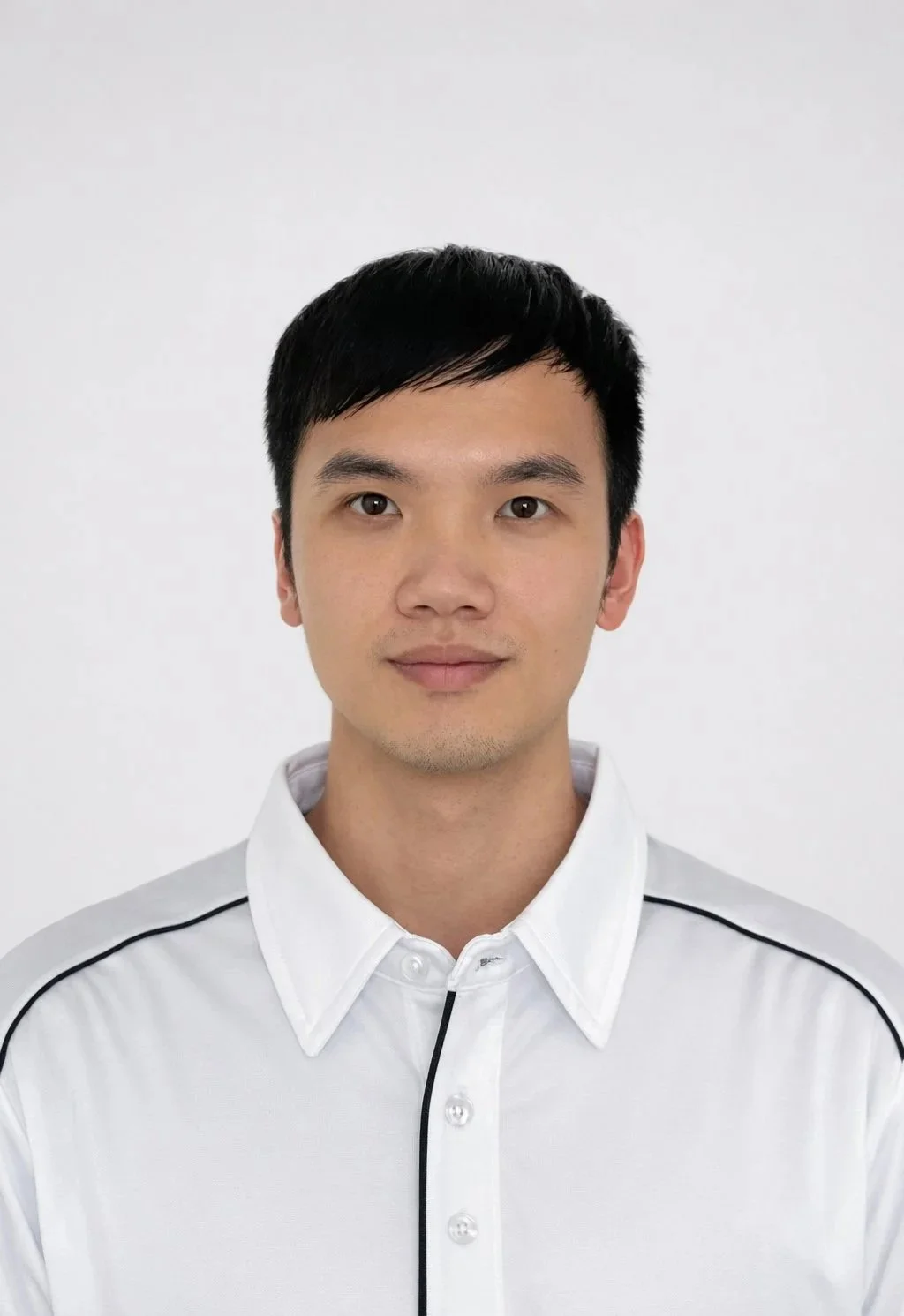 Asian male with short black hair