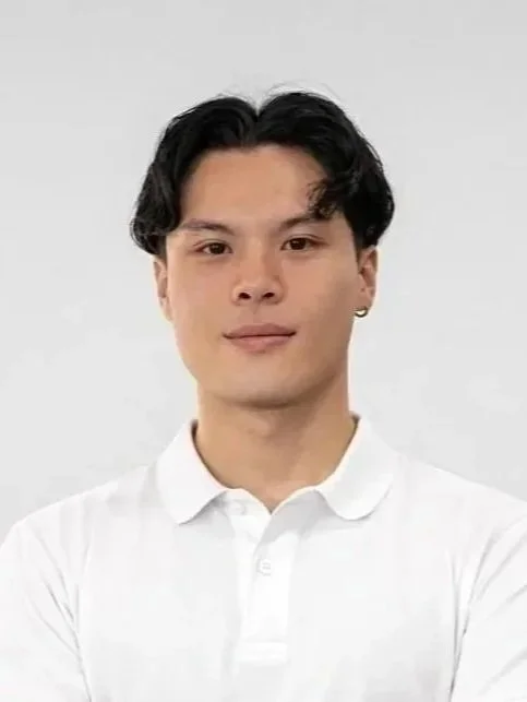 Asian Male with Short Black Hair and White Polo
