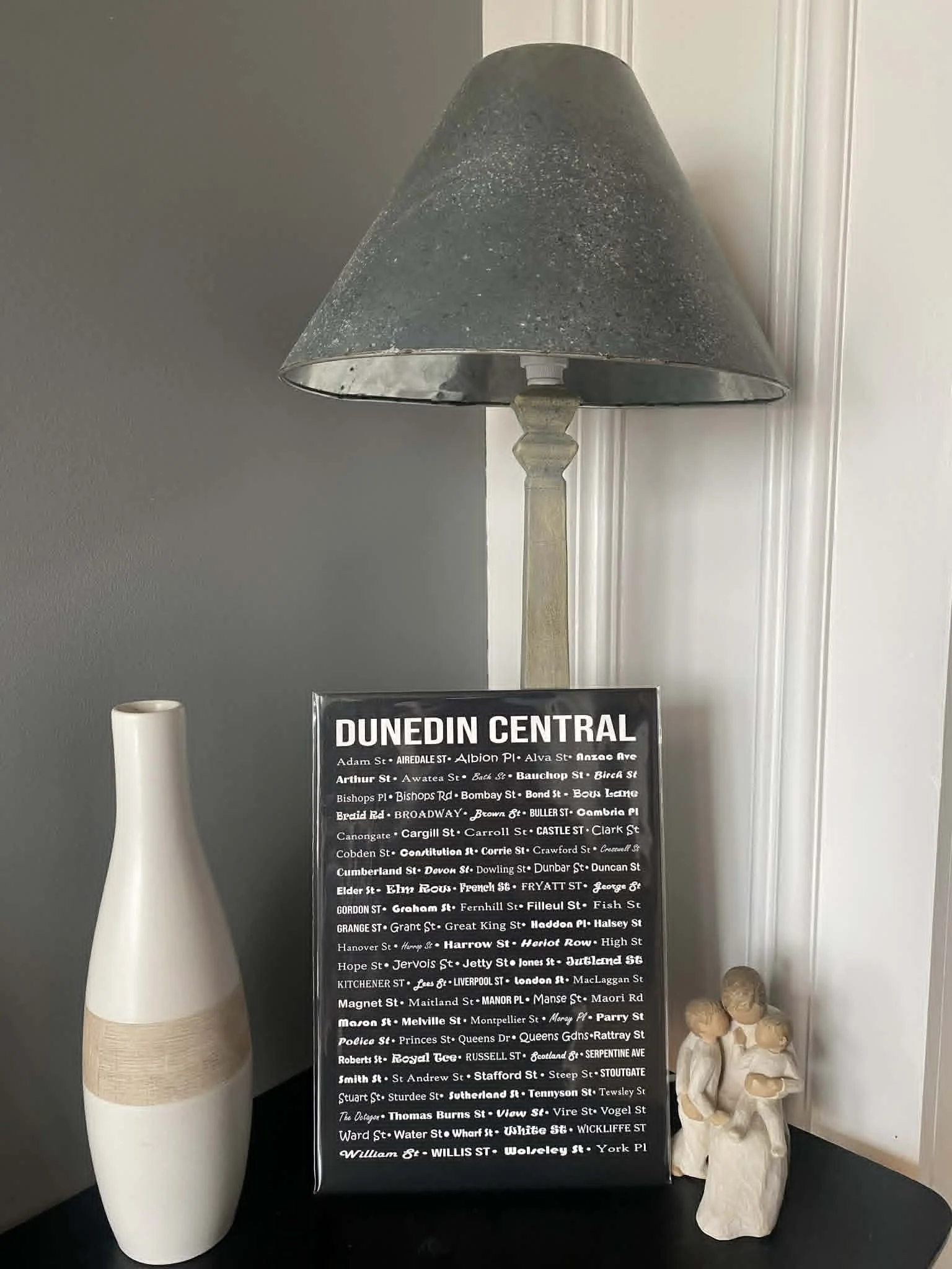 Dunedin Central Black A4 Print