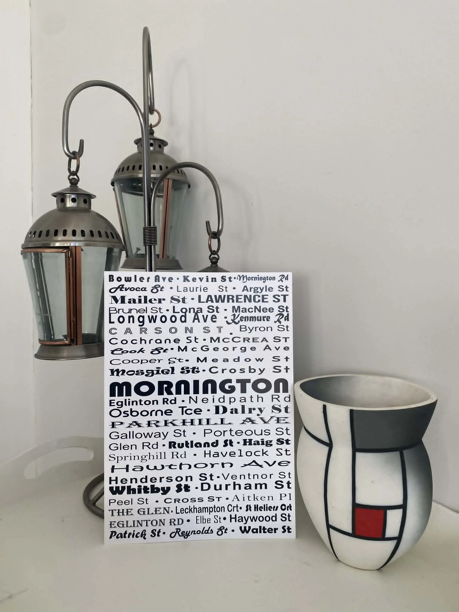 White A4 "The Glen & Mornington" Print