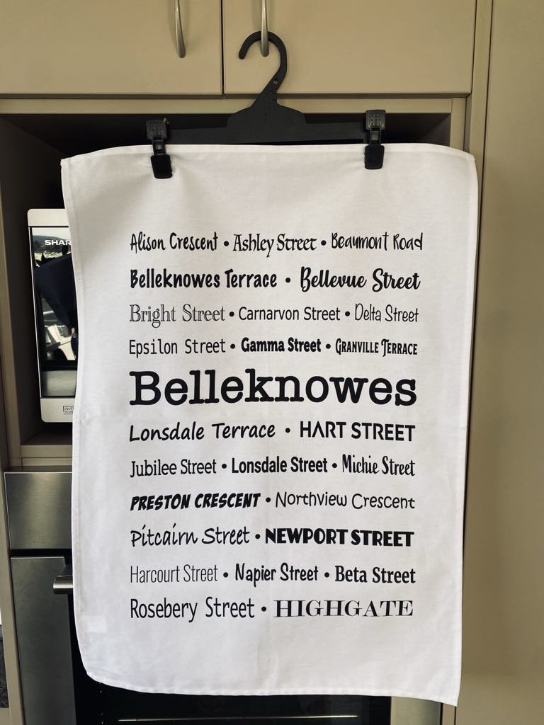 Belleknowes Streets Tea Towel