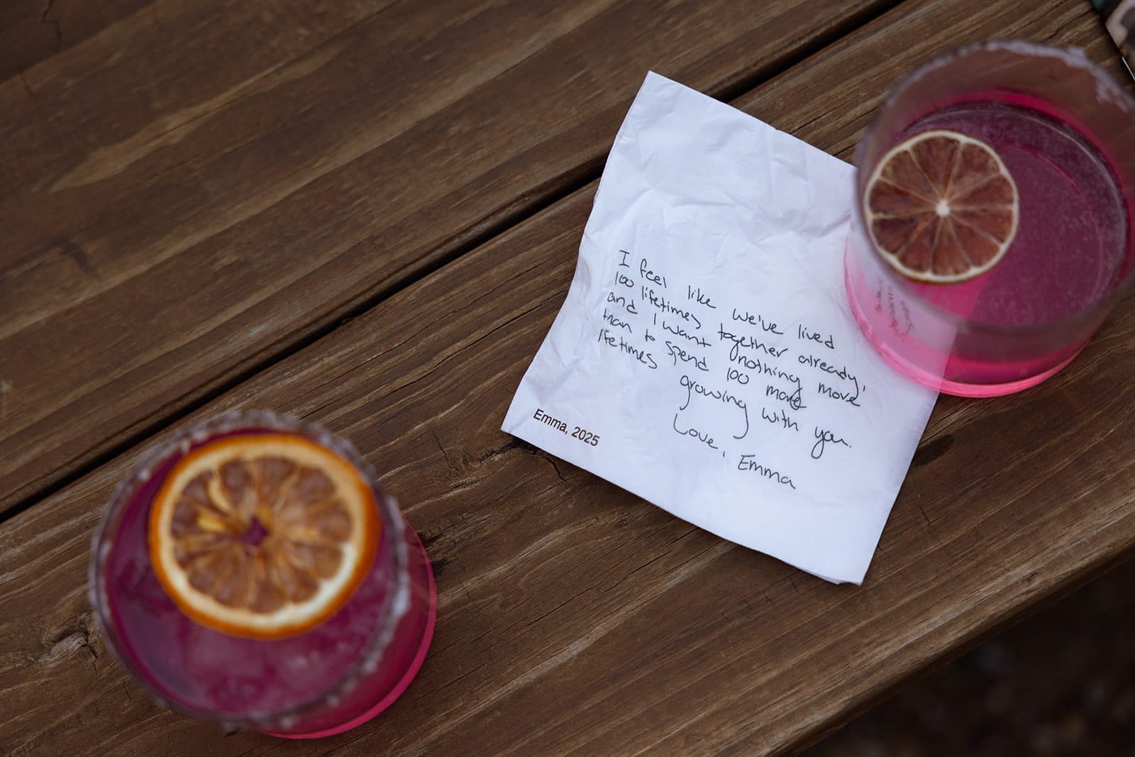 Love note cocktail napkins