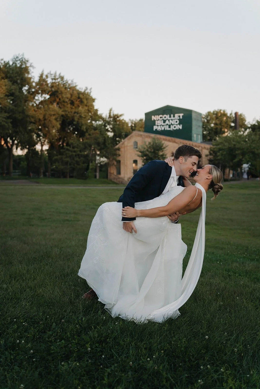 Newlyweds at Nicollet Island Pavilion // Maddie Van Photography