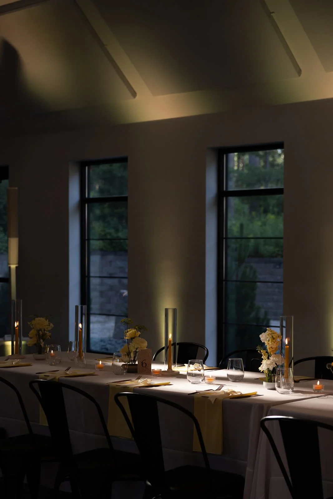 Moody reception room at Pinewood