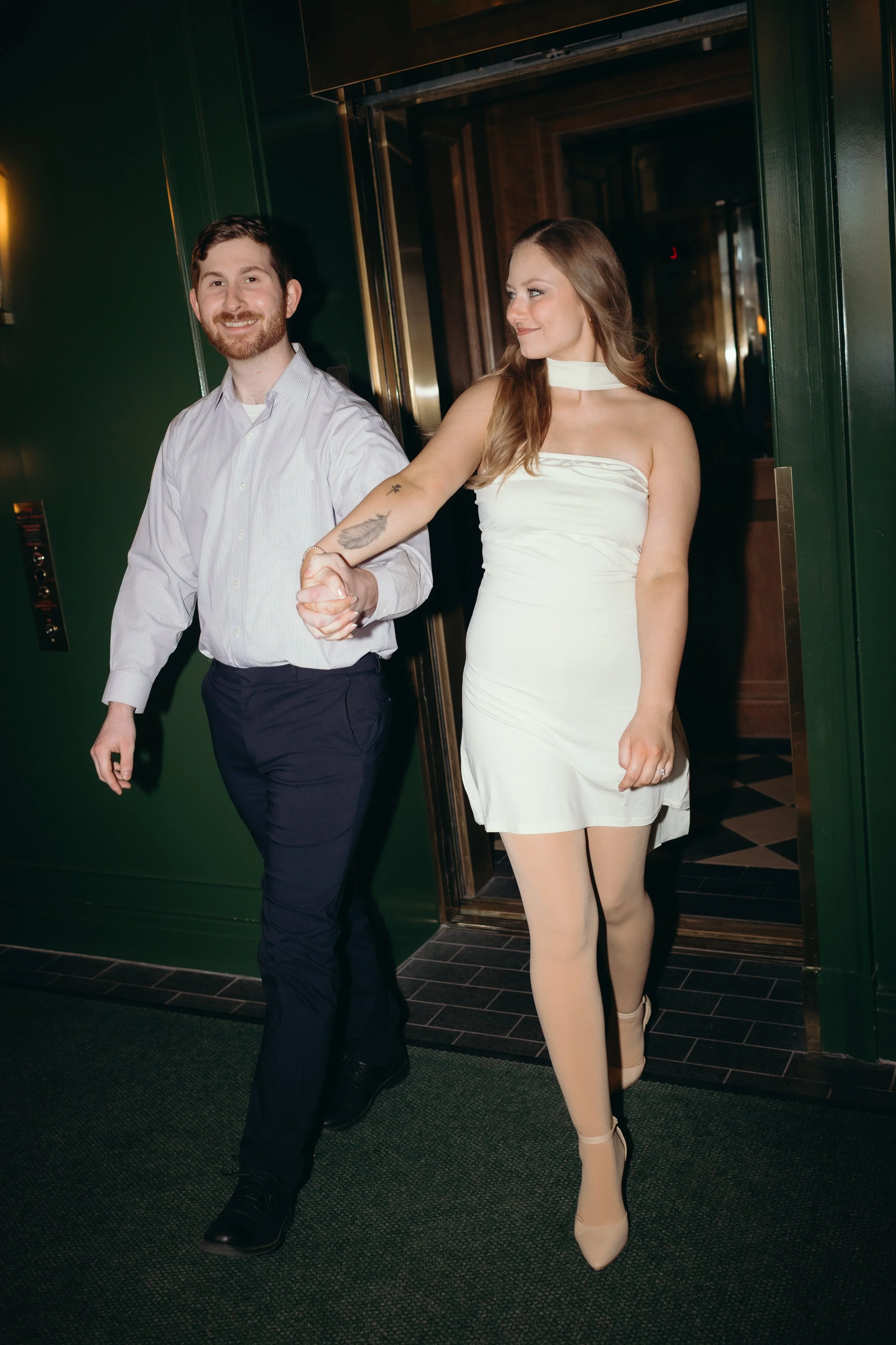 Winter Hotel Engagement Session in Boston: Elegant Engagement Photo Inspiration for Couples