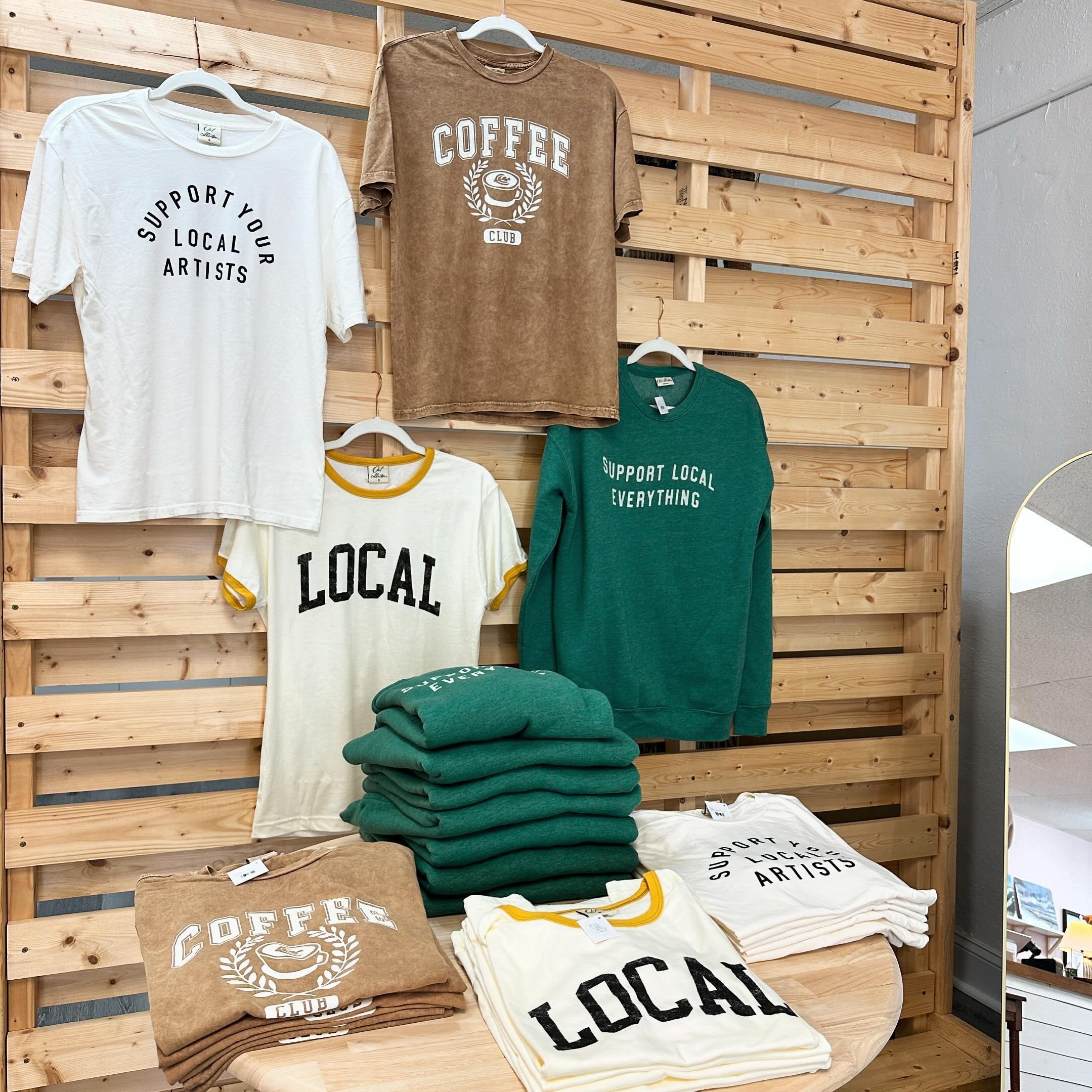 Tell the world how much you love local with our new collection of tshirts and hoodies! 🥰 Lightweight and super soft, we have each design available in sizes S-XL. Which one is your favorite? 💛