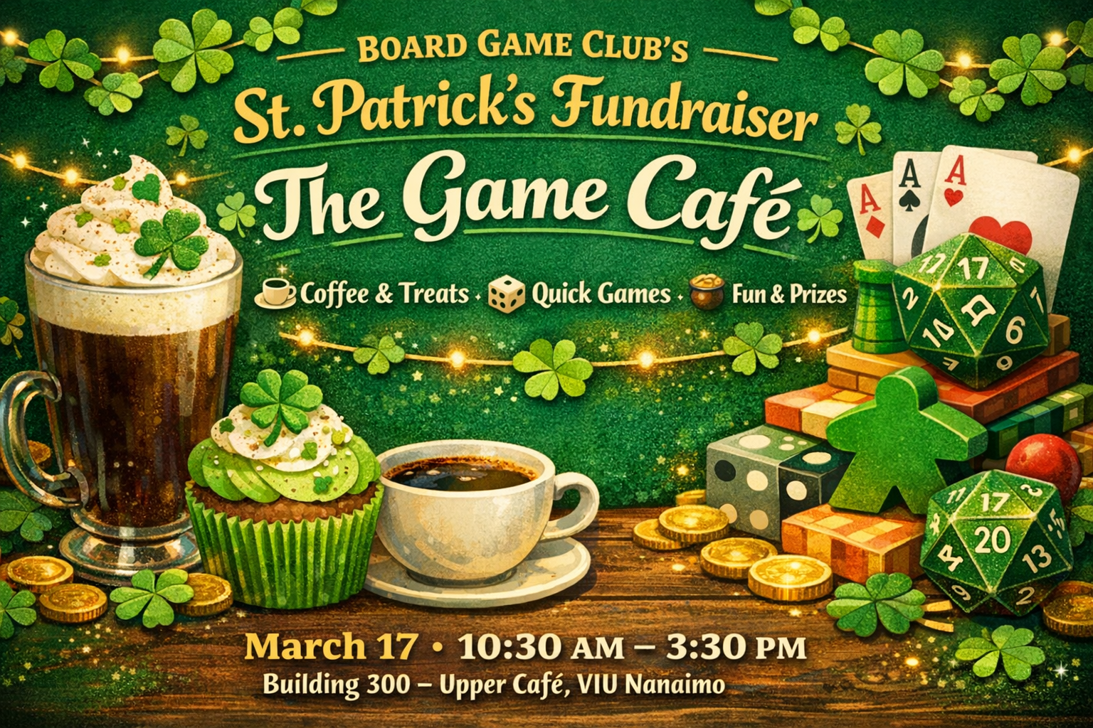Board Game Club’s St. Patrick’s Fundraiser: The Game Café