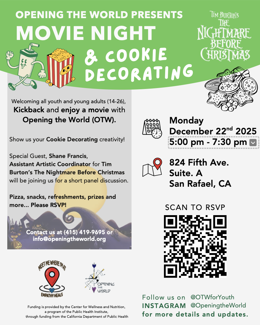 flyer for movie night in green and gray