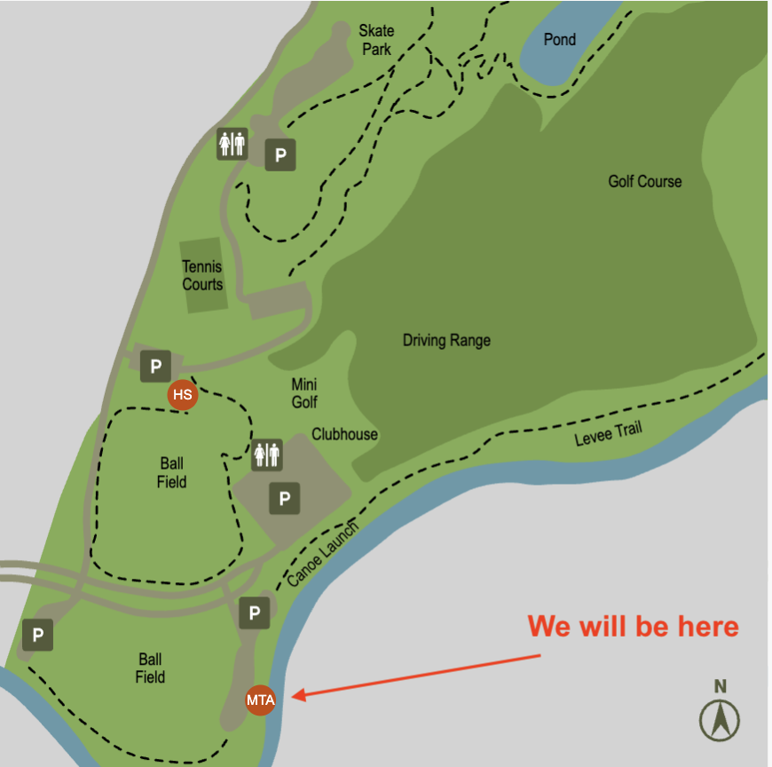 Image of McInnis Park map and picnic areas for OTW BBQ
