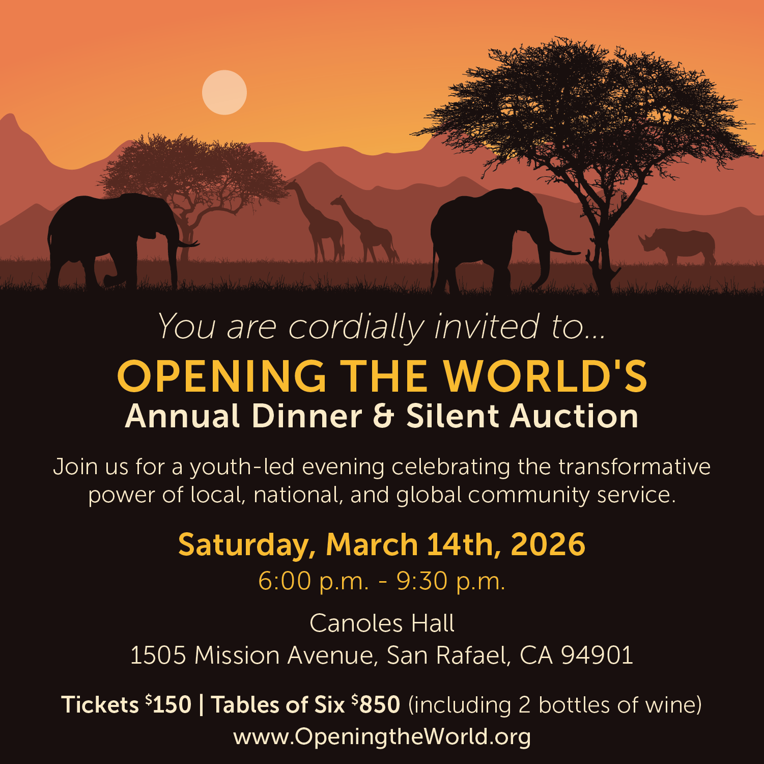 OTW’s 2026 Annual Dinner &amp; Silent Auction