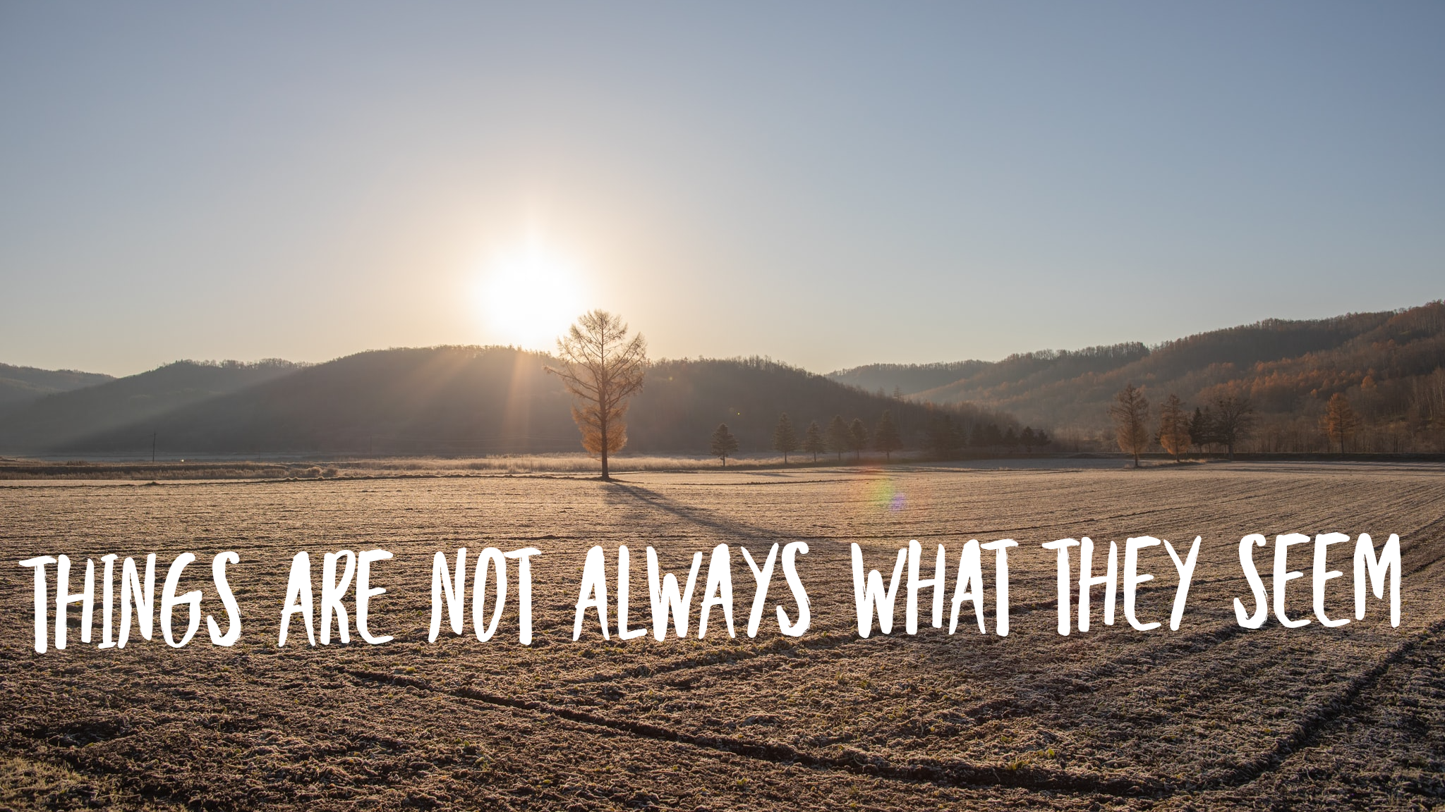 Things are not always what they seem