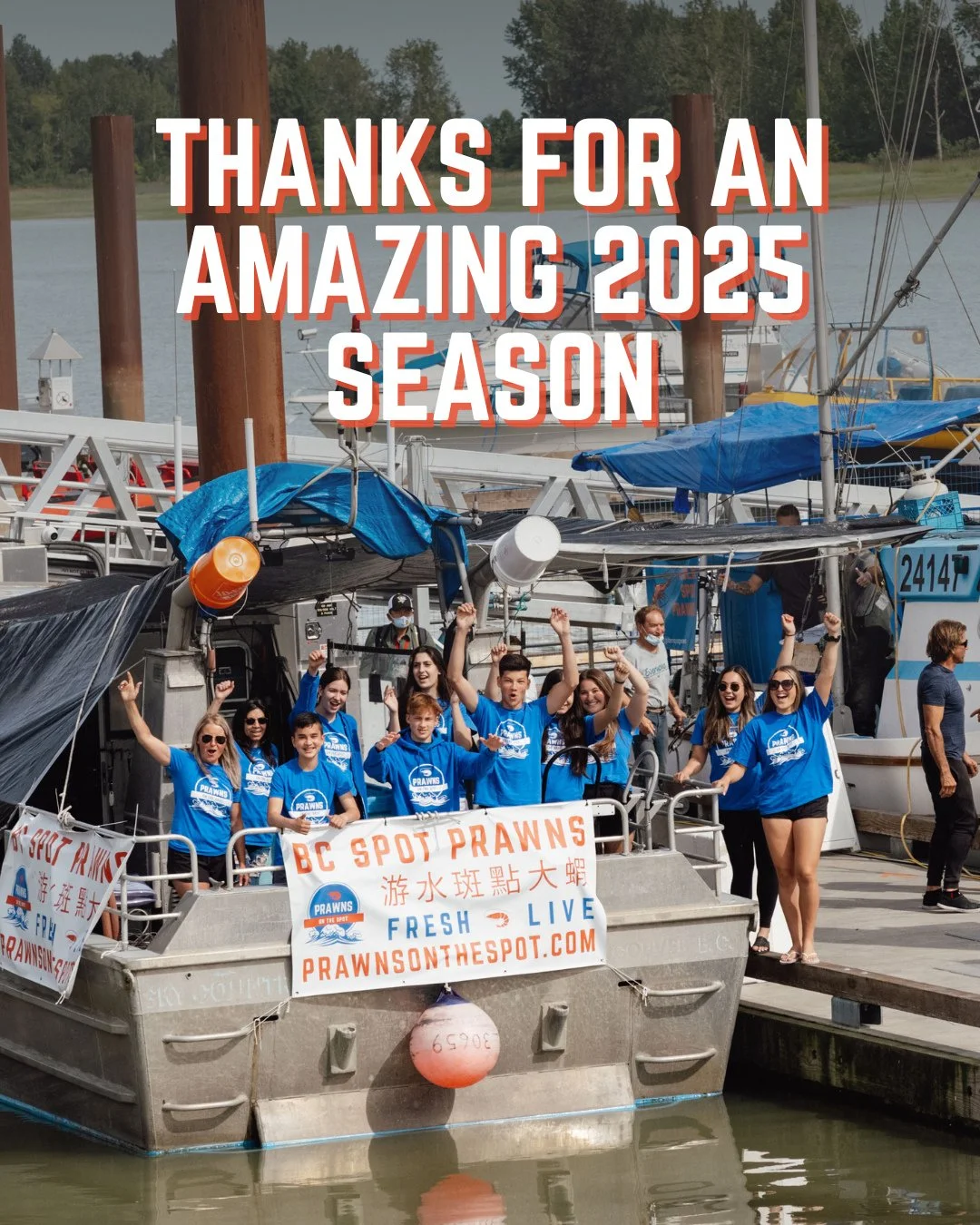 Thank you for an incredible season 🦐❤️⁠
⁠
From early mornings on the boat to busy days at the dock, this season has been one to remember &mdash; and it&rsquo;s all thanks to you.⁠
⁠
To everyone who lined up, shared photos, brought their families, st
