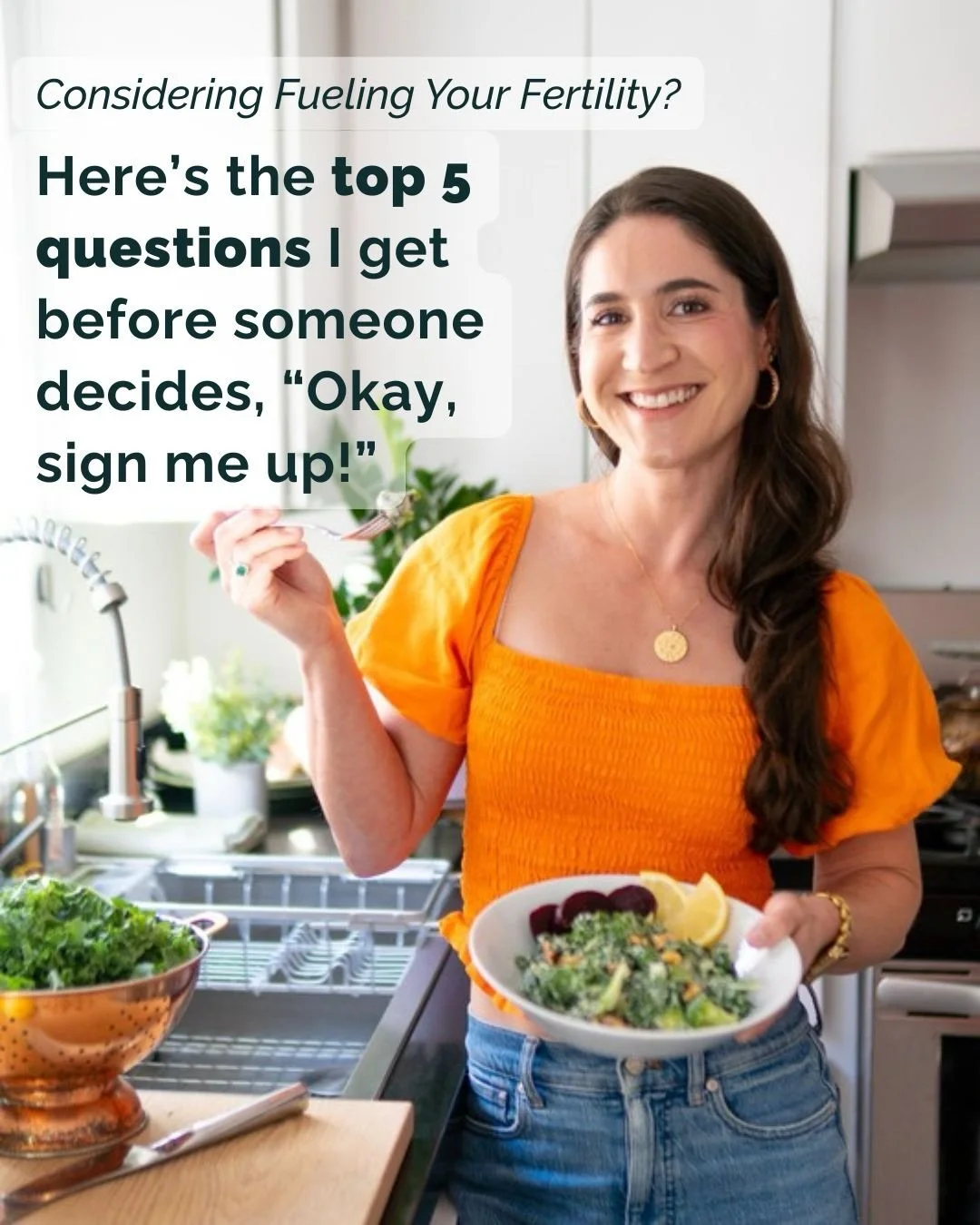 Have another question? 
Slide into my DMs &mdash; I read every message ☺️

If you&rsquo;re curious but want to know for sure if it&rsquo;s the right fit, schedule a free Fertility Clarity Call and we&rsquo;ll go from there 💛
.
.
.
.
#FertilityNutrit