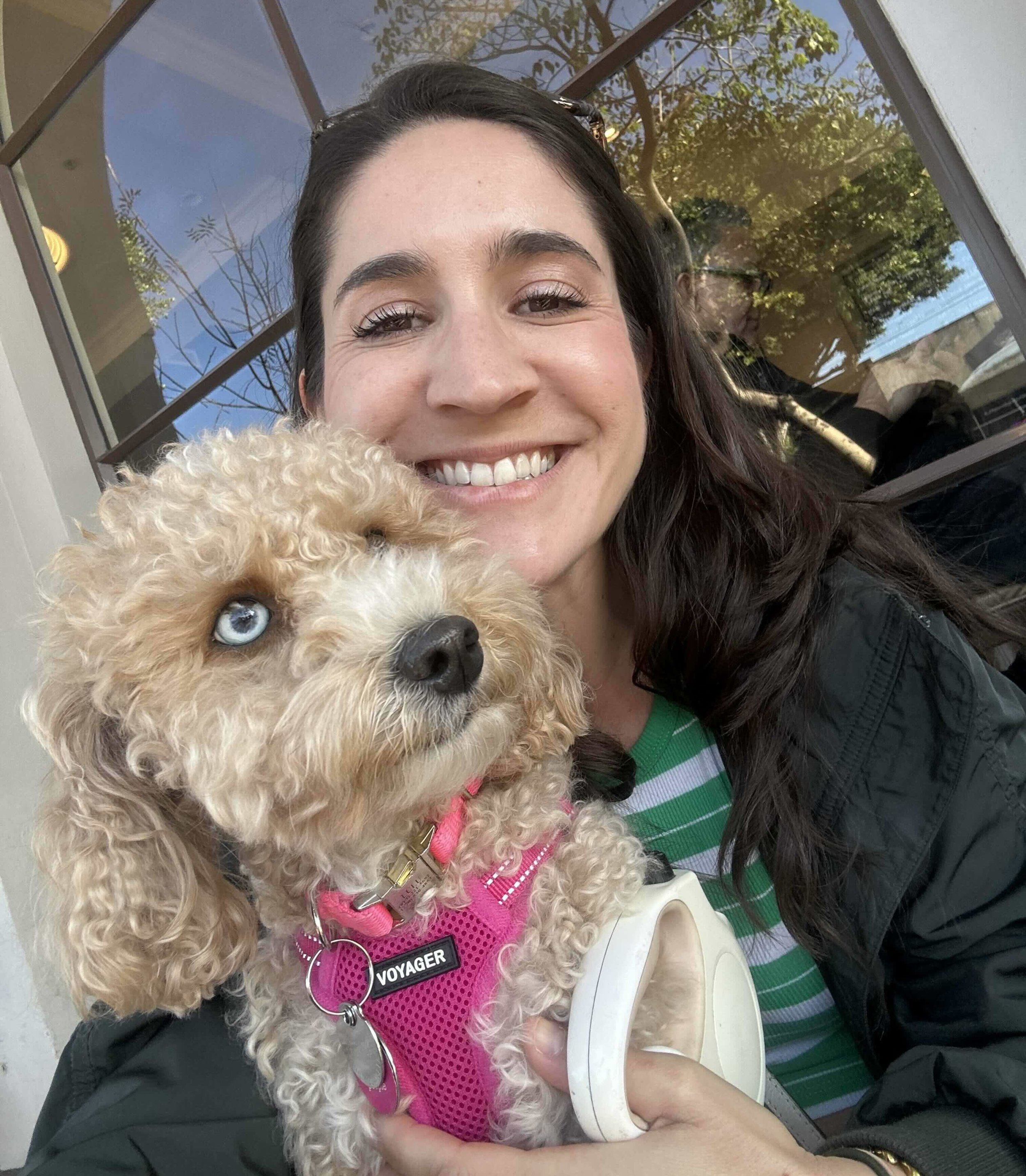 Jillian Fertility Nutrition Coach with her cavapoo dog, Lulu.