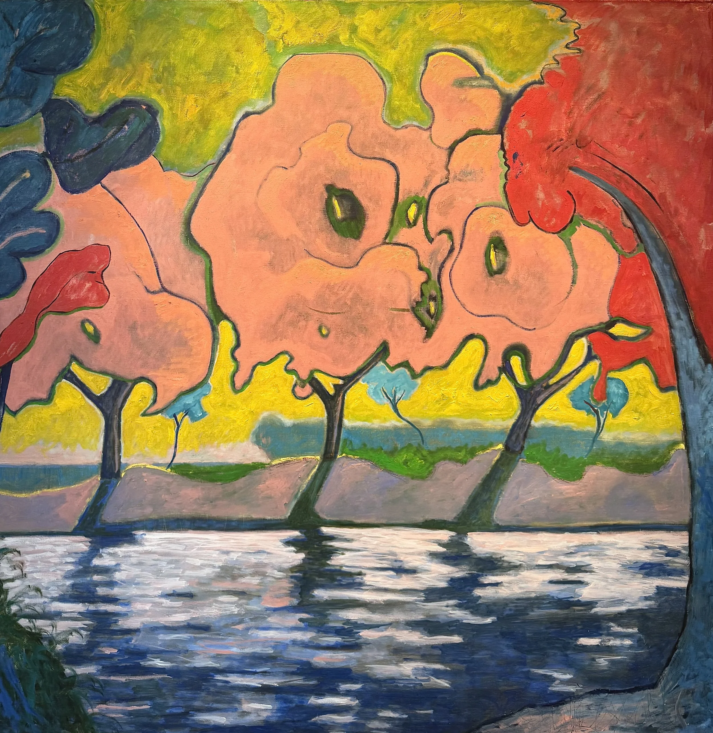 N108b (ID 3873) Cherry Blossoms 48 x 48 Oil on Canvas $5900 On display Occidental Gallery