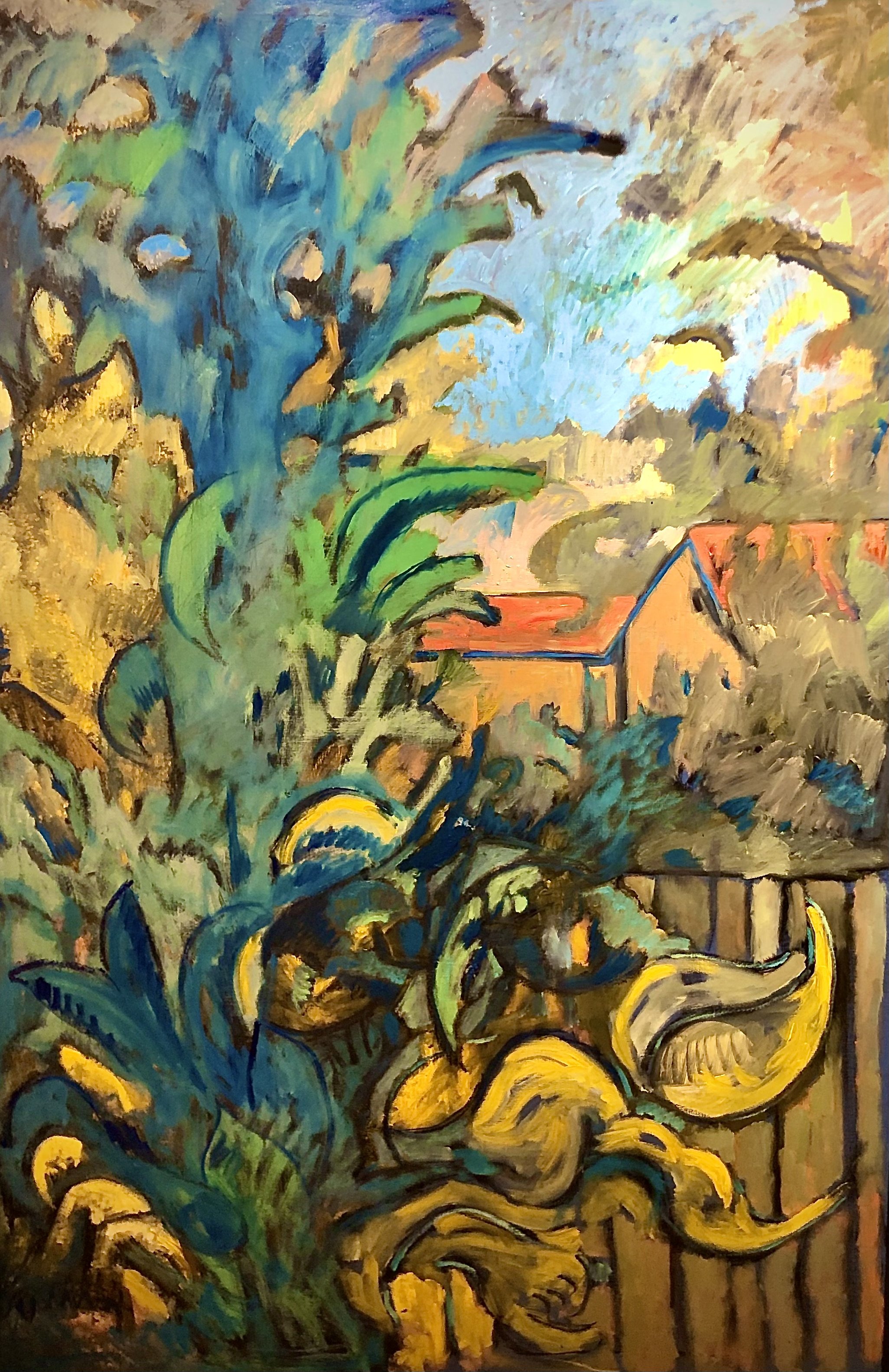 11a  The Garden - Tuscany 52 x 36  Oil on canvas $7000 On display at Occidental Gallery