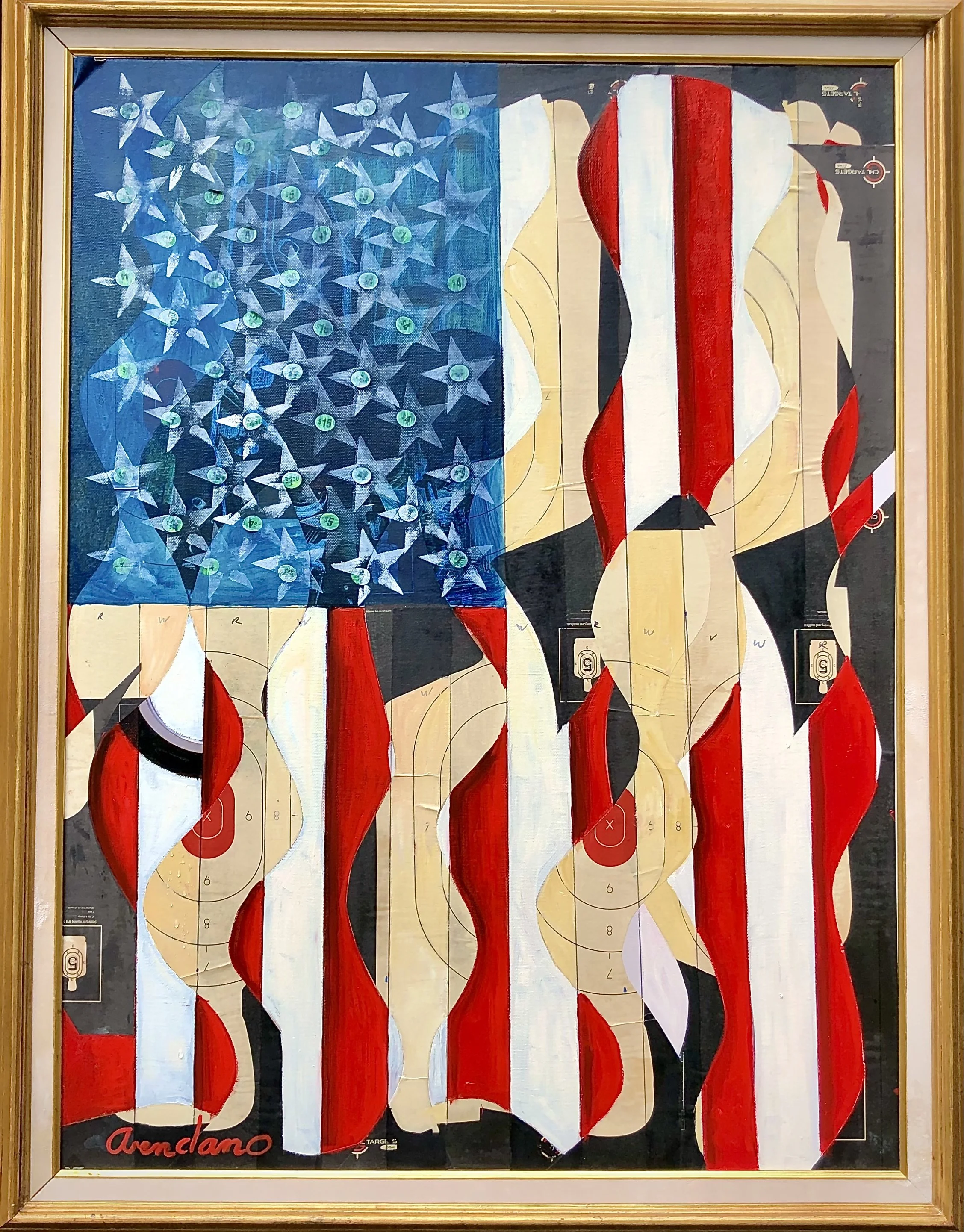 N218b America, America series 40 x 30 Oil, mix on canvas