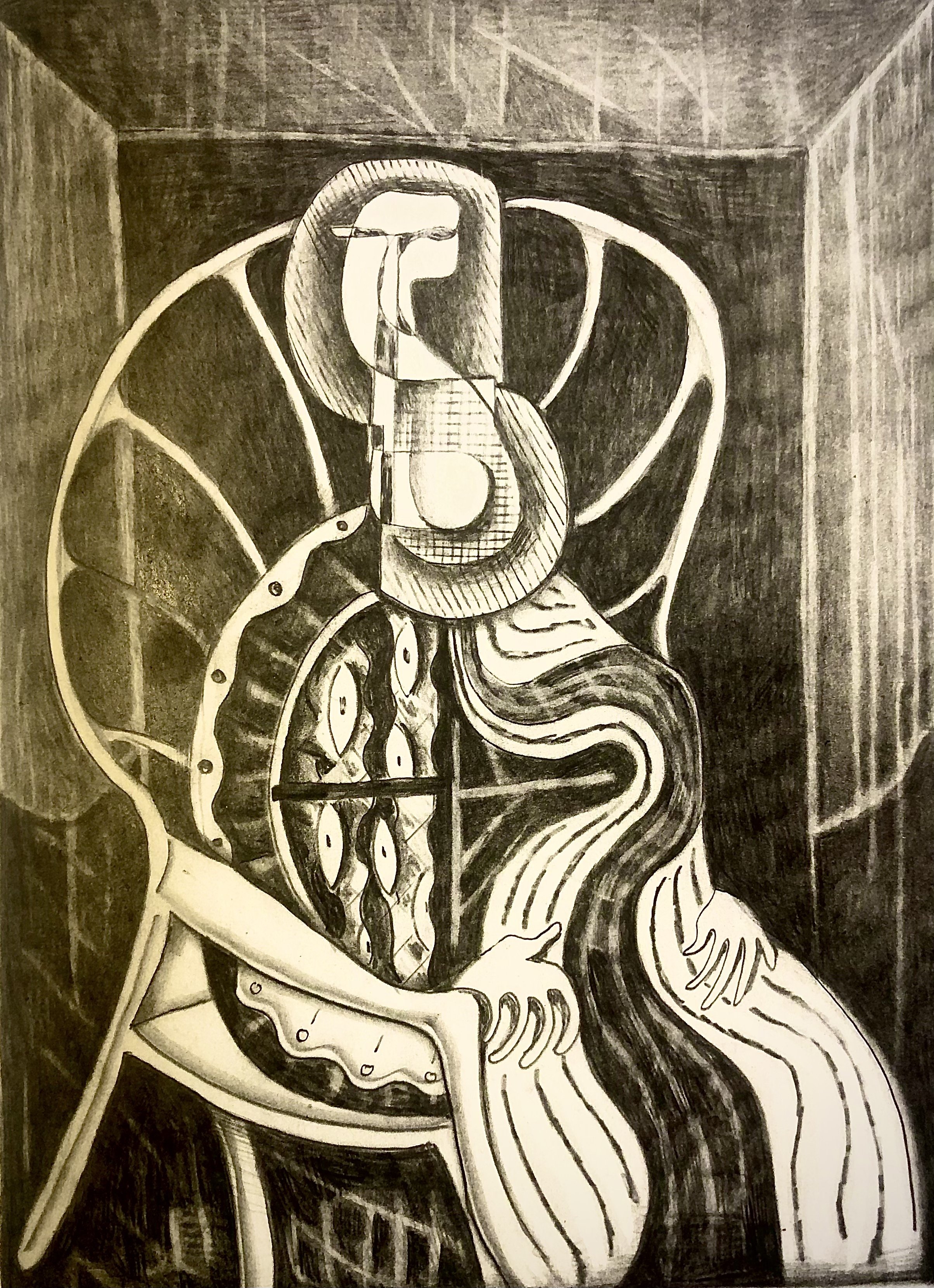 D22-010 Chaos in Order - Alchemist Series 12 x 9 inches Graphite Blackwing/Pearl on Italian paper Artist/ John Andro Avendano FHG 3/2/2023 @$1200
