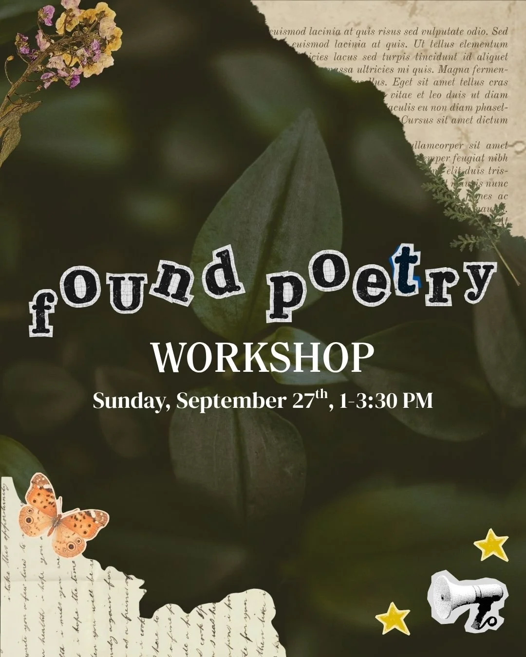 Found Poetry Workshop w/ Helen Maringer