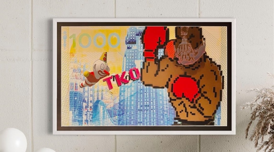 Fight+Club+Limited+Edition+Mixed+Media+Print+Riddler+from+Batman+Bane+Mike+Tyson+Punchout+Nintendo+The+Mask+Movie+Art+Pop+Art+Batman+Comic+Joker+Currency+Euro+Graffiti+Art+by+Chicago+Artist+Ty+Nitz+Green+Yellow+Blue+Red+2.jpg