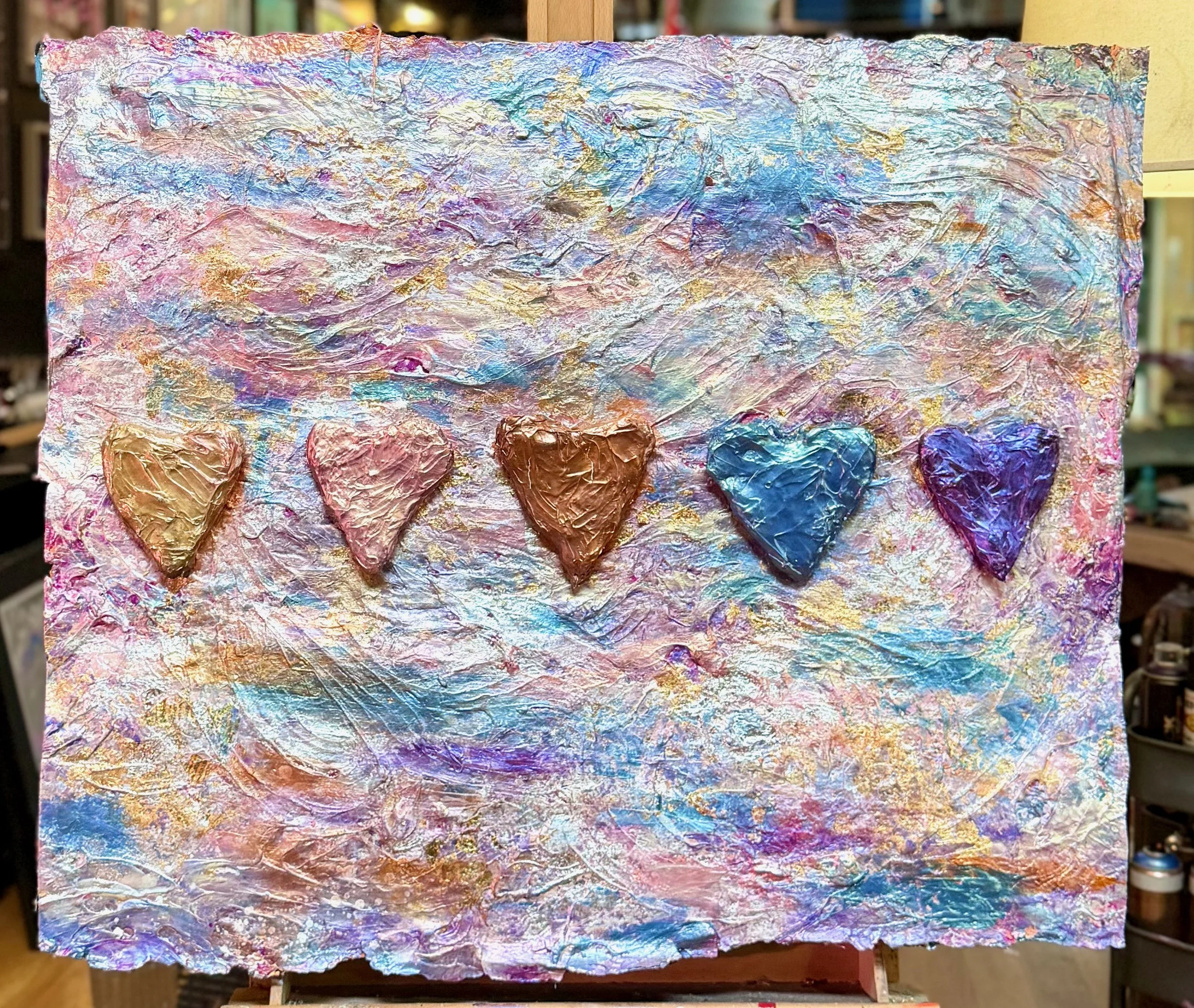 heart bloom by chicago artist ty nitz 3d multi dimensional metallic artwork new original best - 9 of 9.jpeg