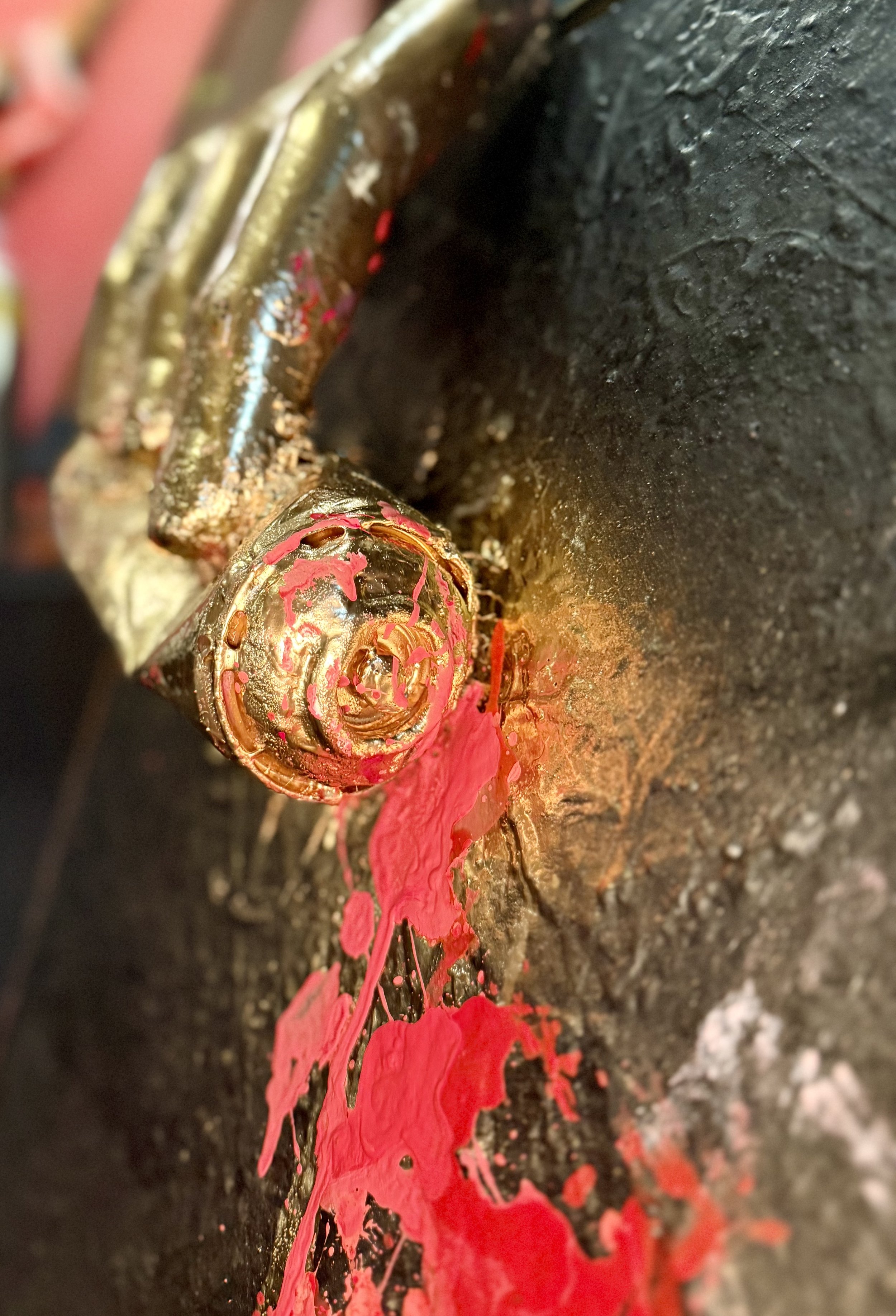 Creativity’s Core by Chicago Artist Ty Nitz Multidimensional Art 3D Art 48x36 gold pink red heart 2.jpg