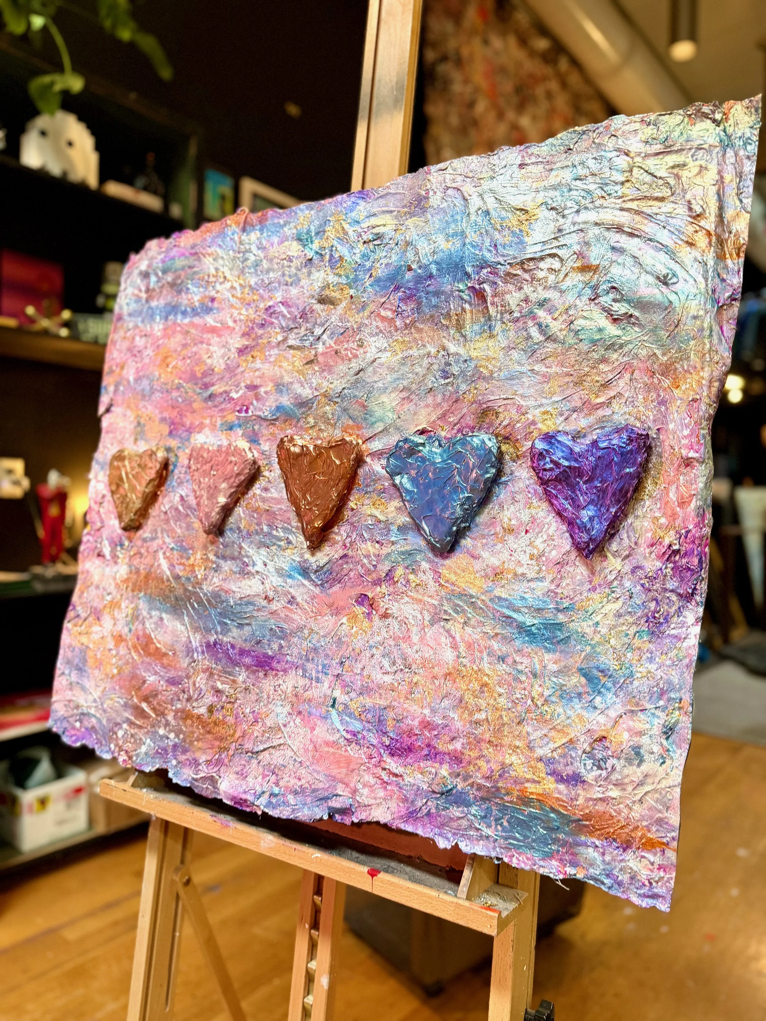 heart bloom by chicago artist ty nitz 3d multi dimensional metallic artwork new original best - 8 of 9.jpeg