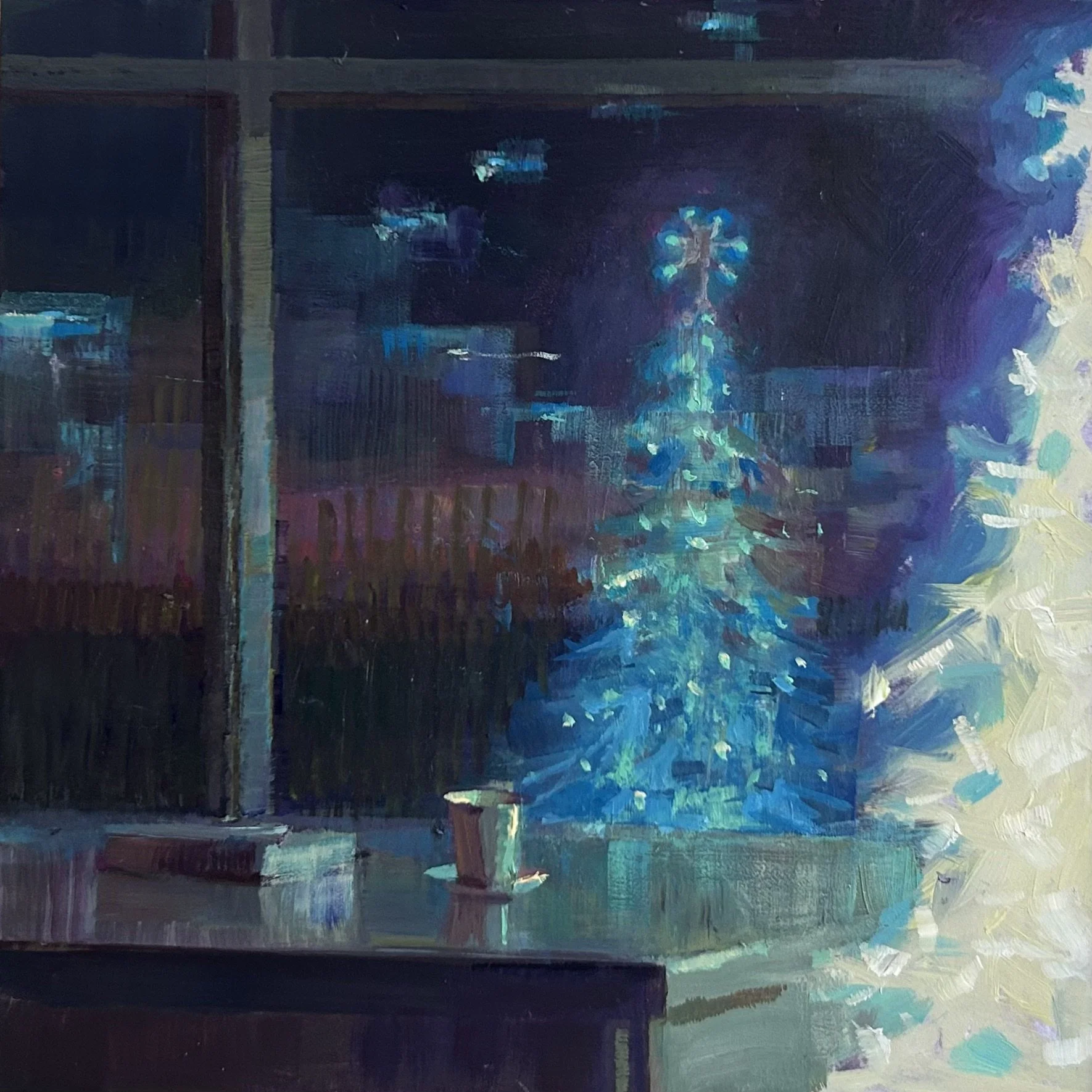 December. 8X8". Oil on panel. SOLD