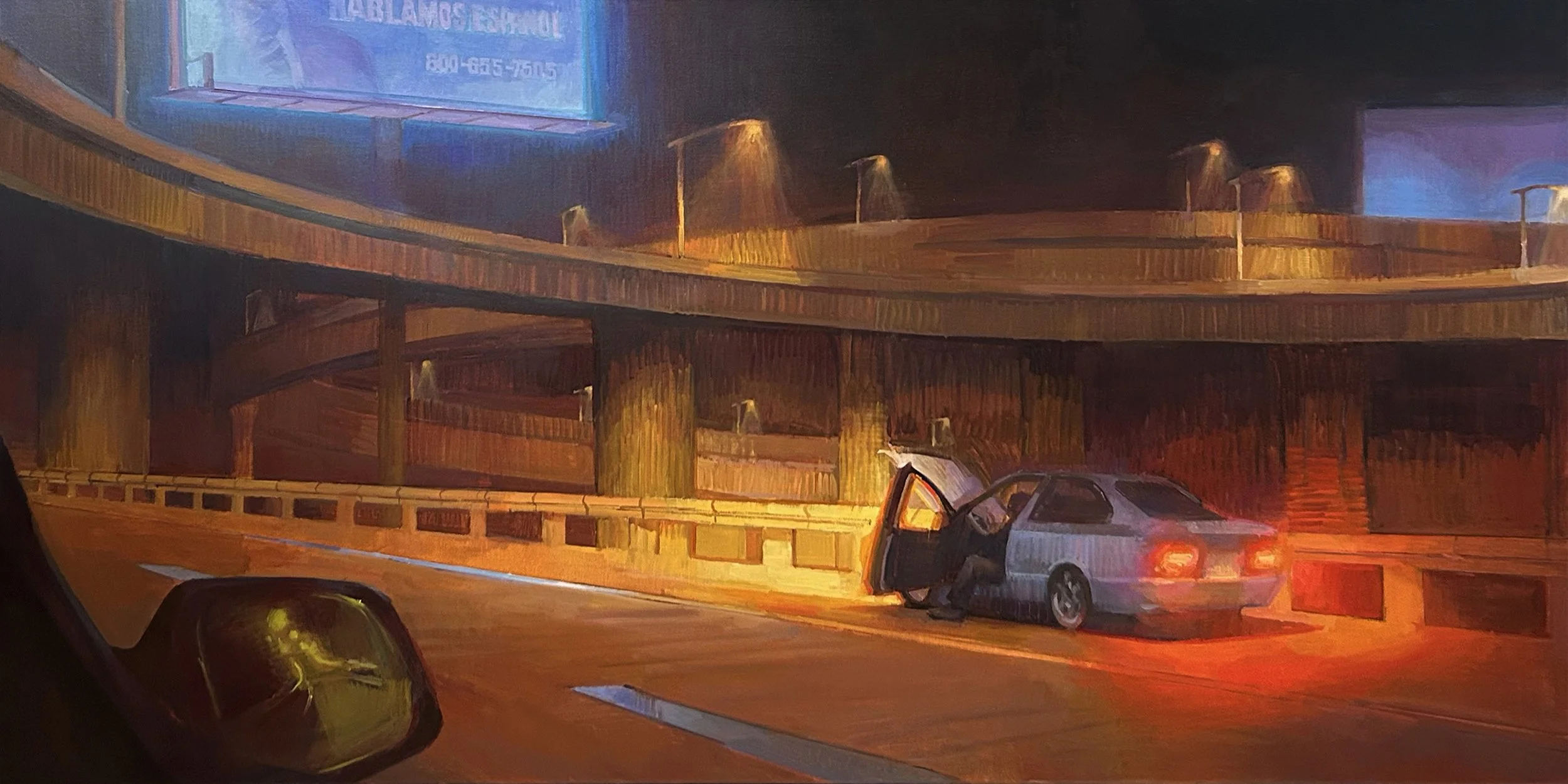 Midnight Drive. 24 x48". Oil on canvas. Available