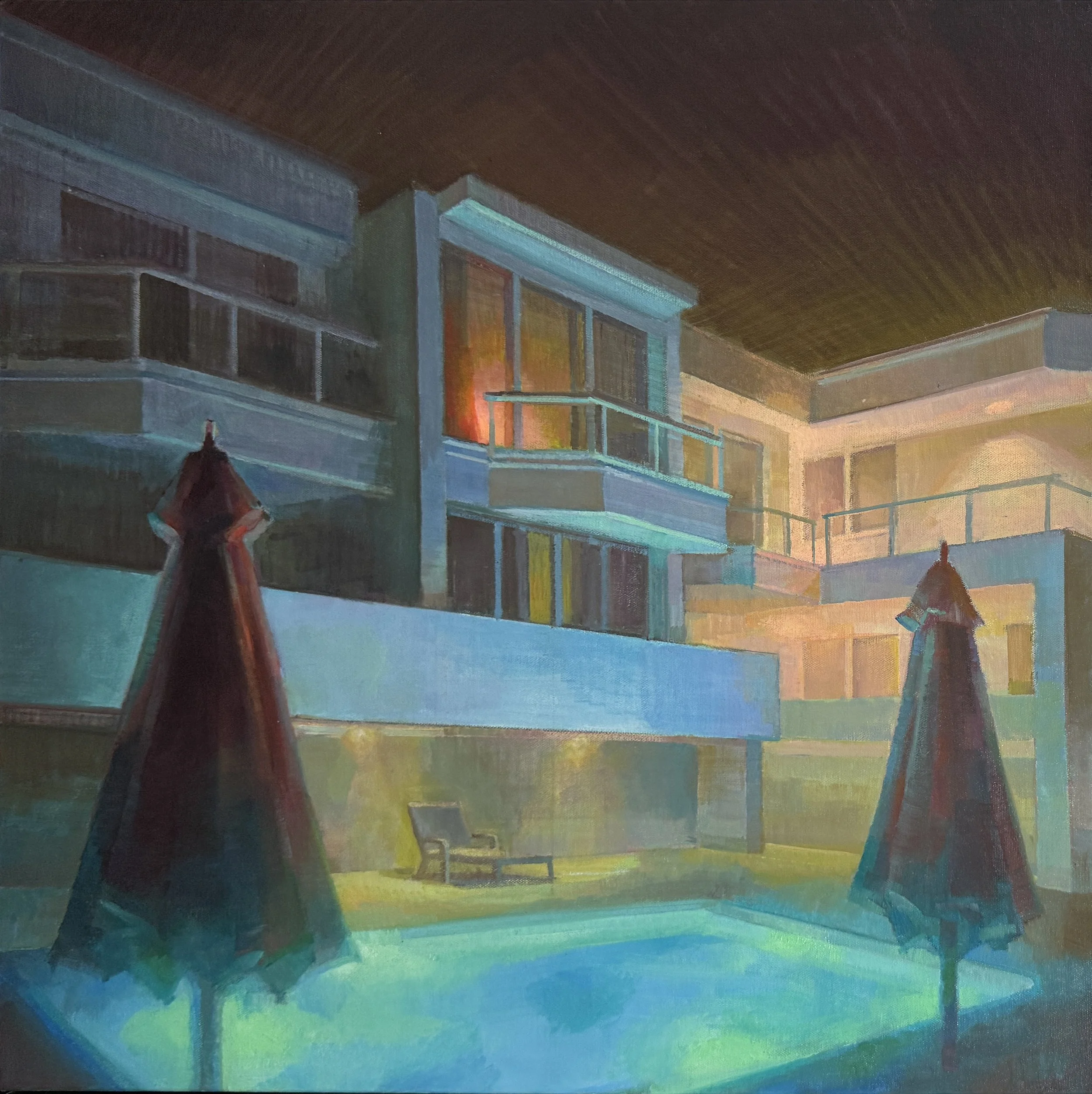 Pacific Hotel (III), 24x24", oil on canvas. Available