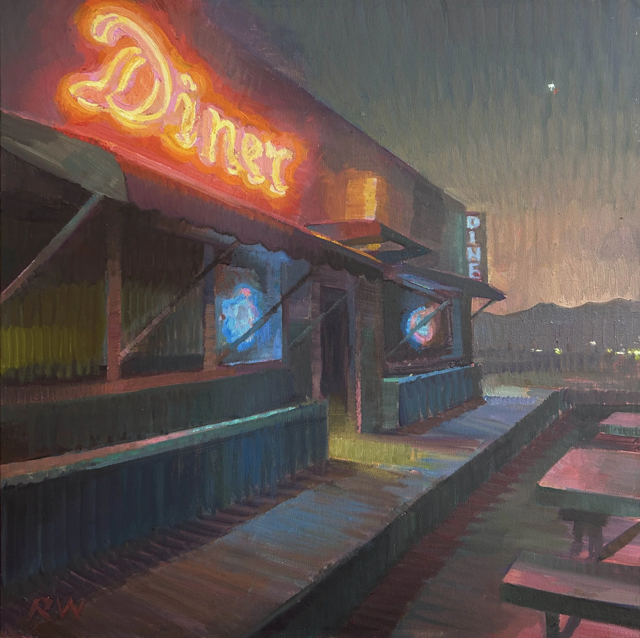 After Hours (II), 12x12", oil on panel. Available