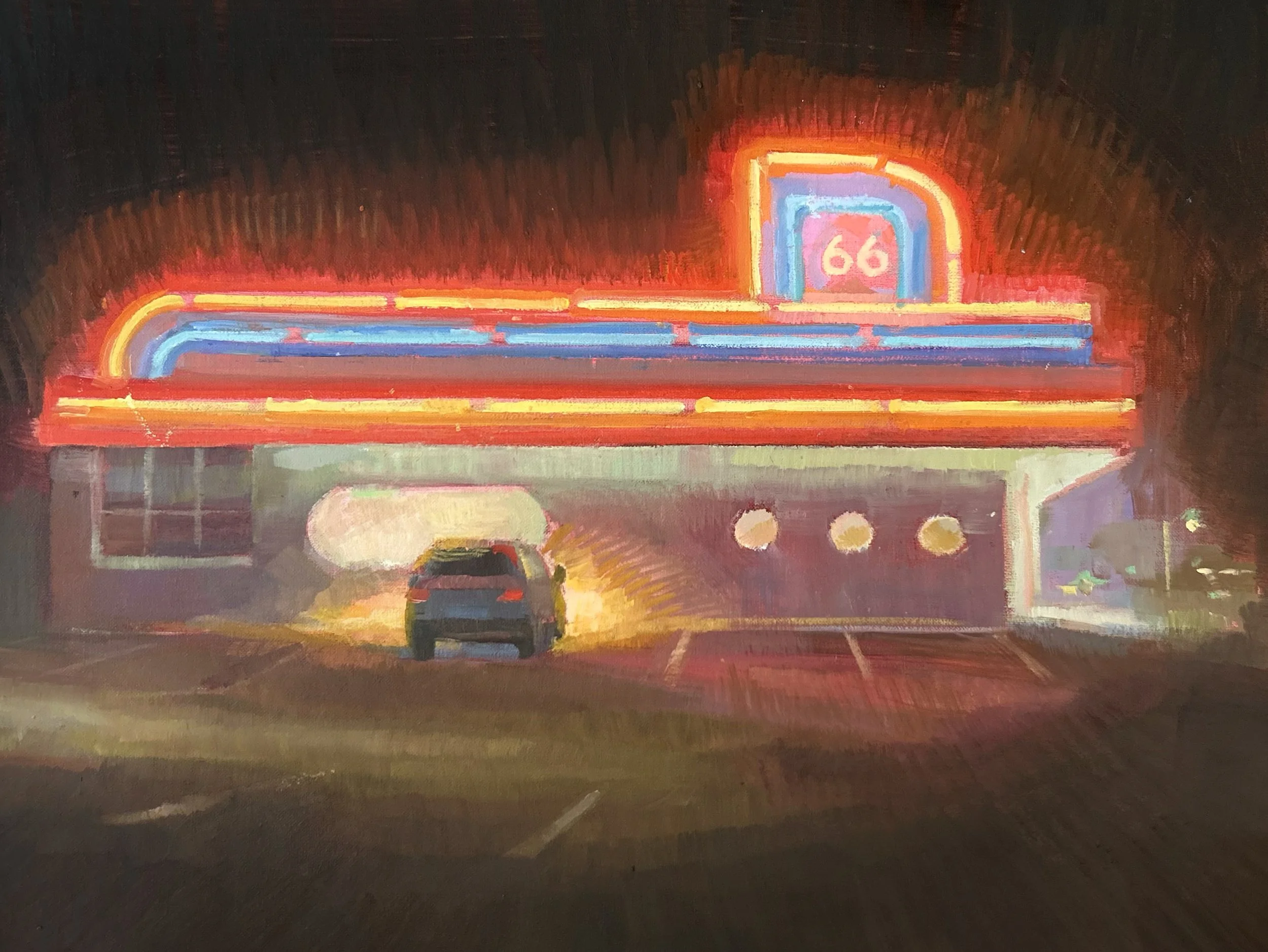 Late Night Diner. 11x14". Oil on panel. Available