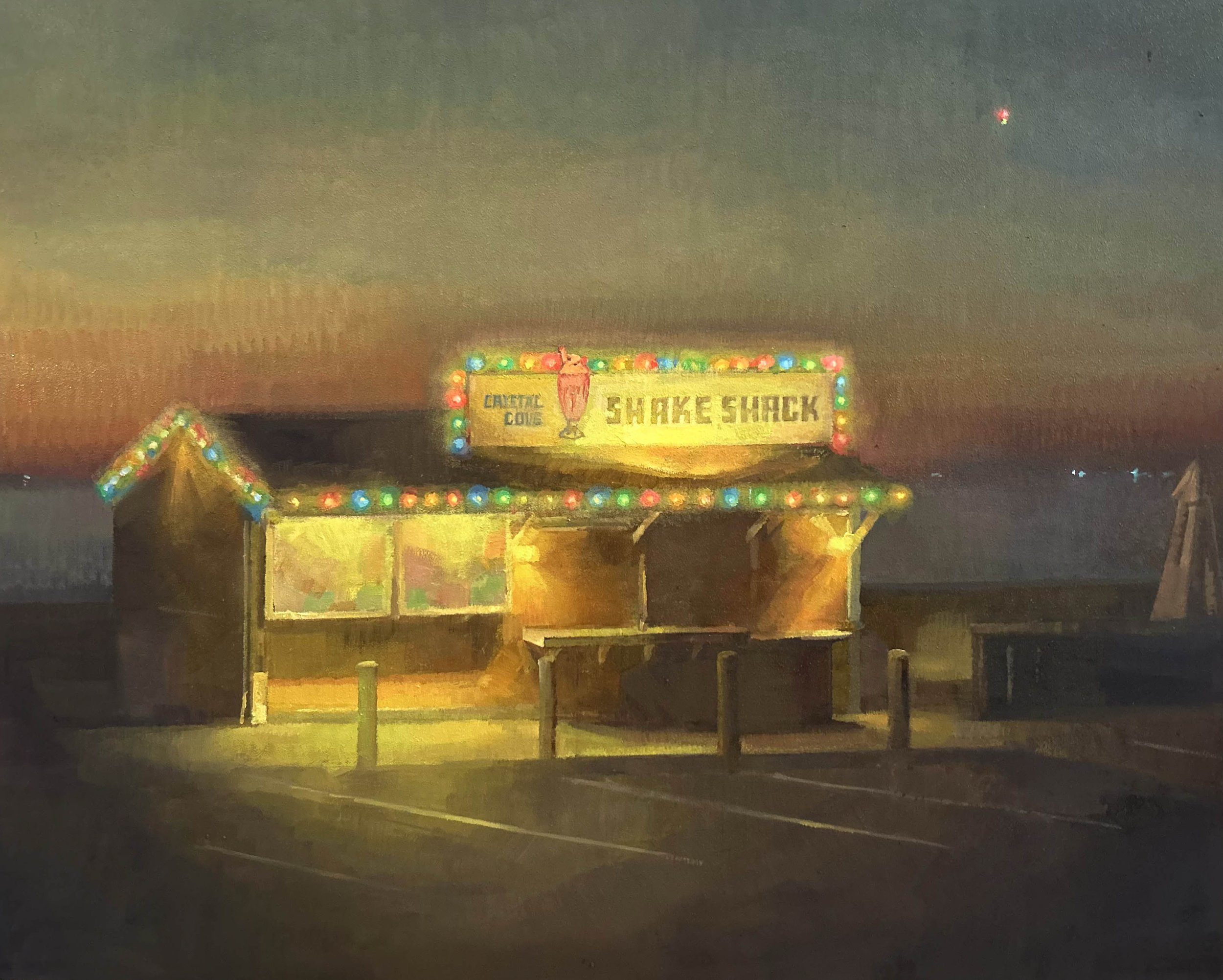 After Hours, Coast Hwy, 16x20", oil on panel. SOLD.