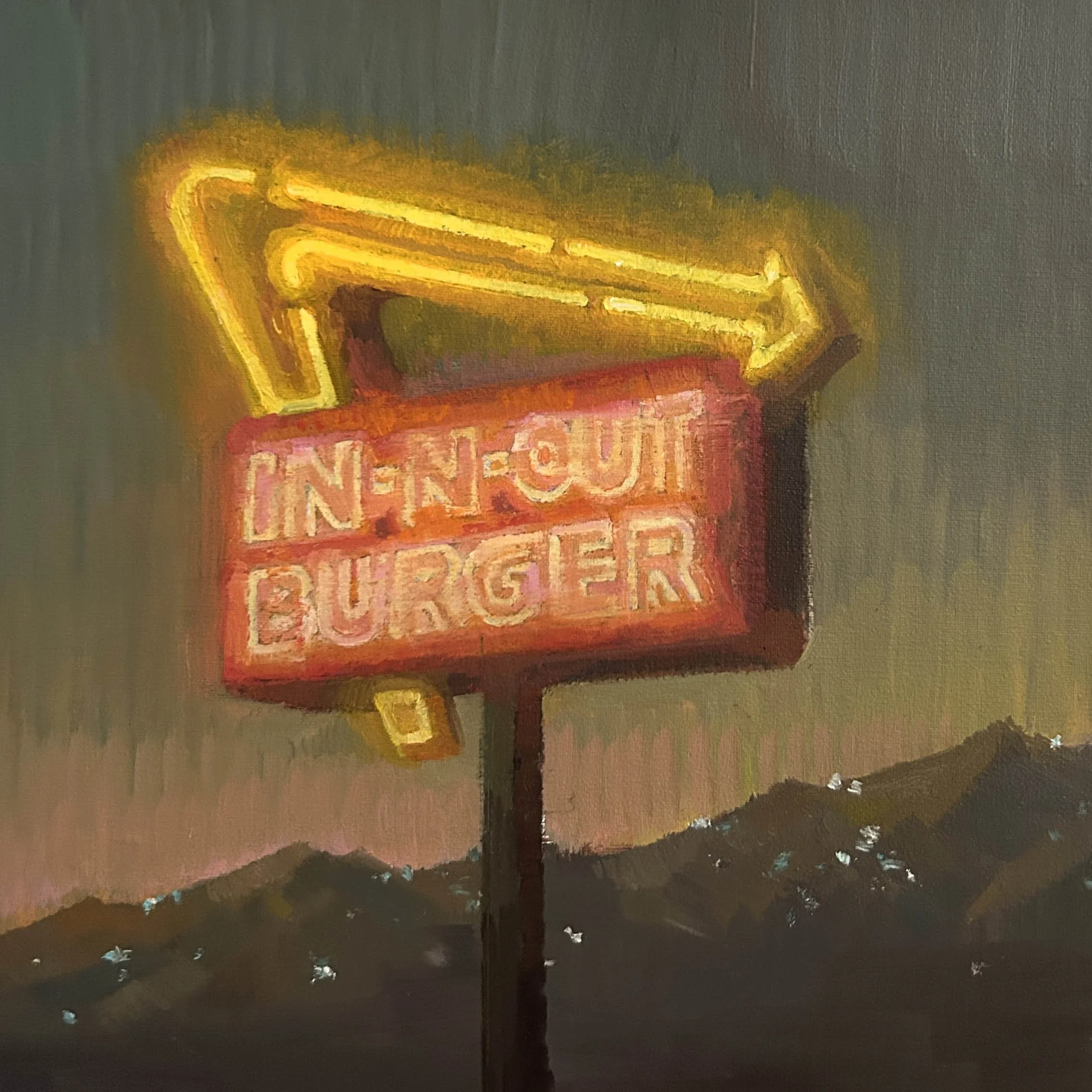 Pit Stop 101 (II), 8x8", oil on panel. SOLD.