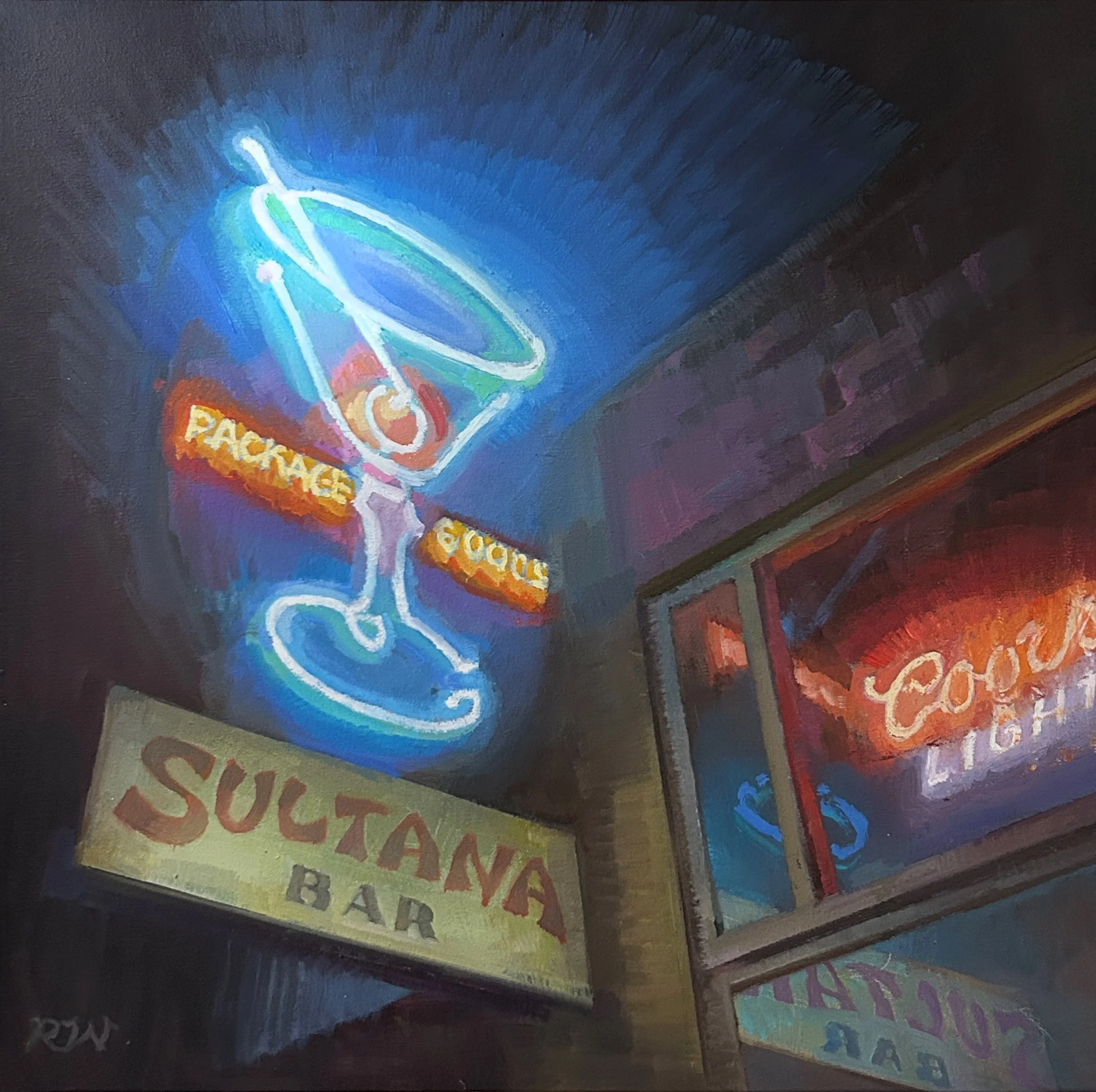 Deacon Blues, 12x12", oil on panel. Available