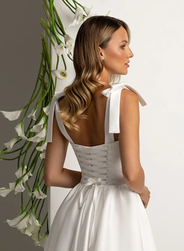 Open back corset wedding dress bröllopsklänning