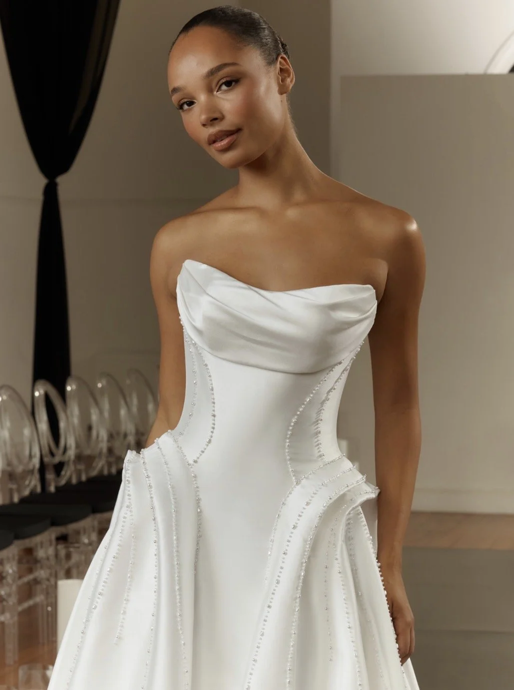 New 2027 trend wedding dress off shoulder strapless