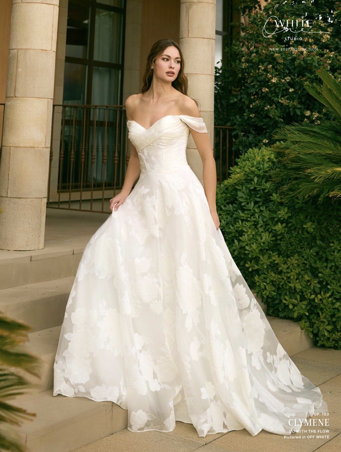 Off shoulder | lace | floral | wedding gown | bridal | inspiration