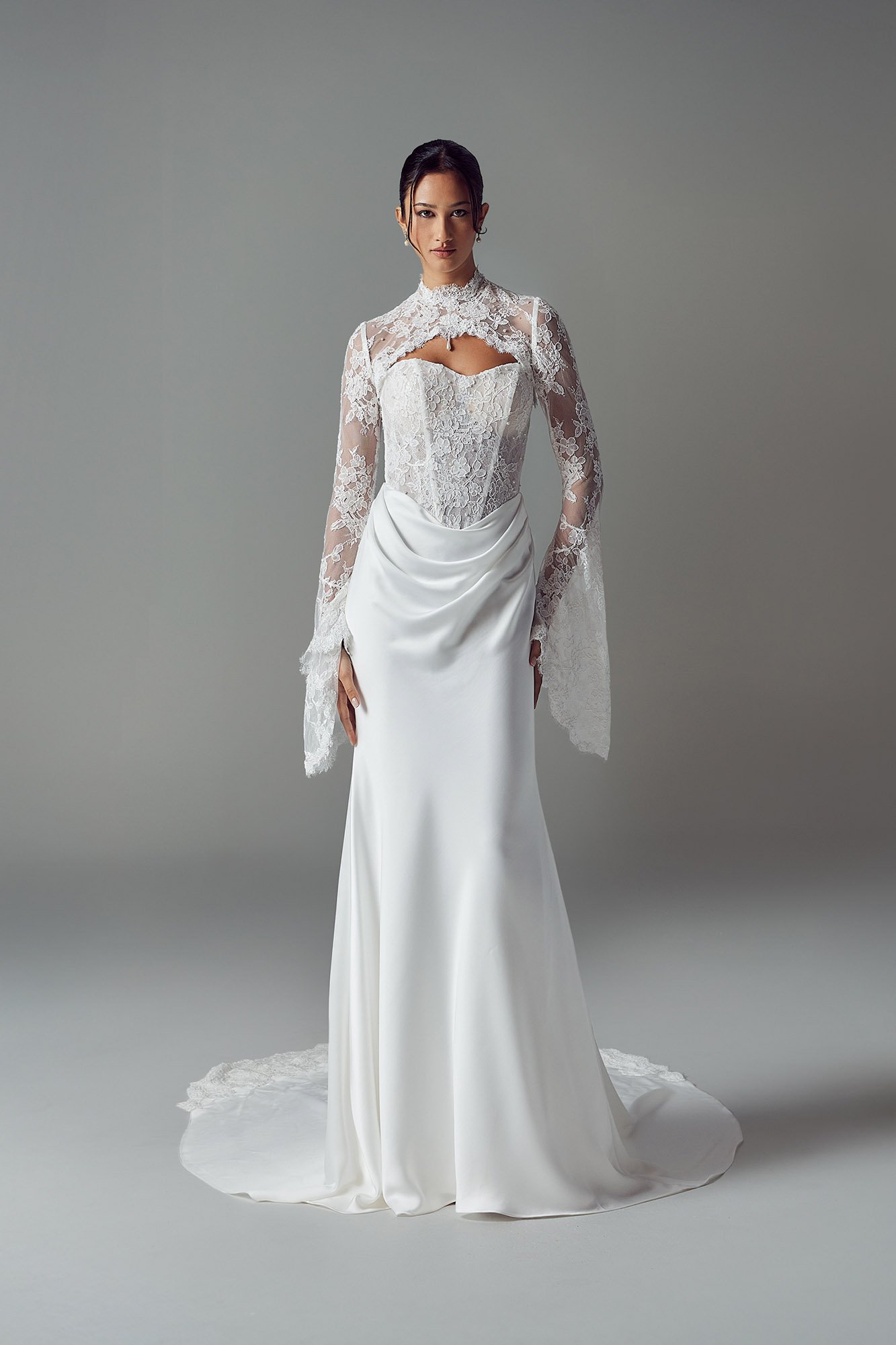 LOLITA | wedding dress | lace jacket | draping | lace