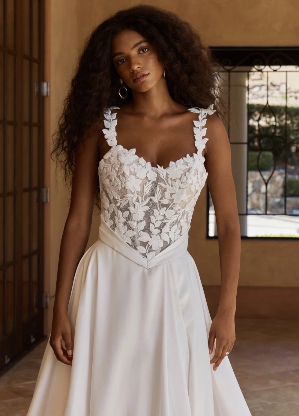 Beautiful mikado Aline wedding dress
