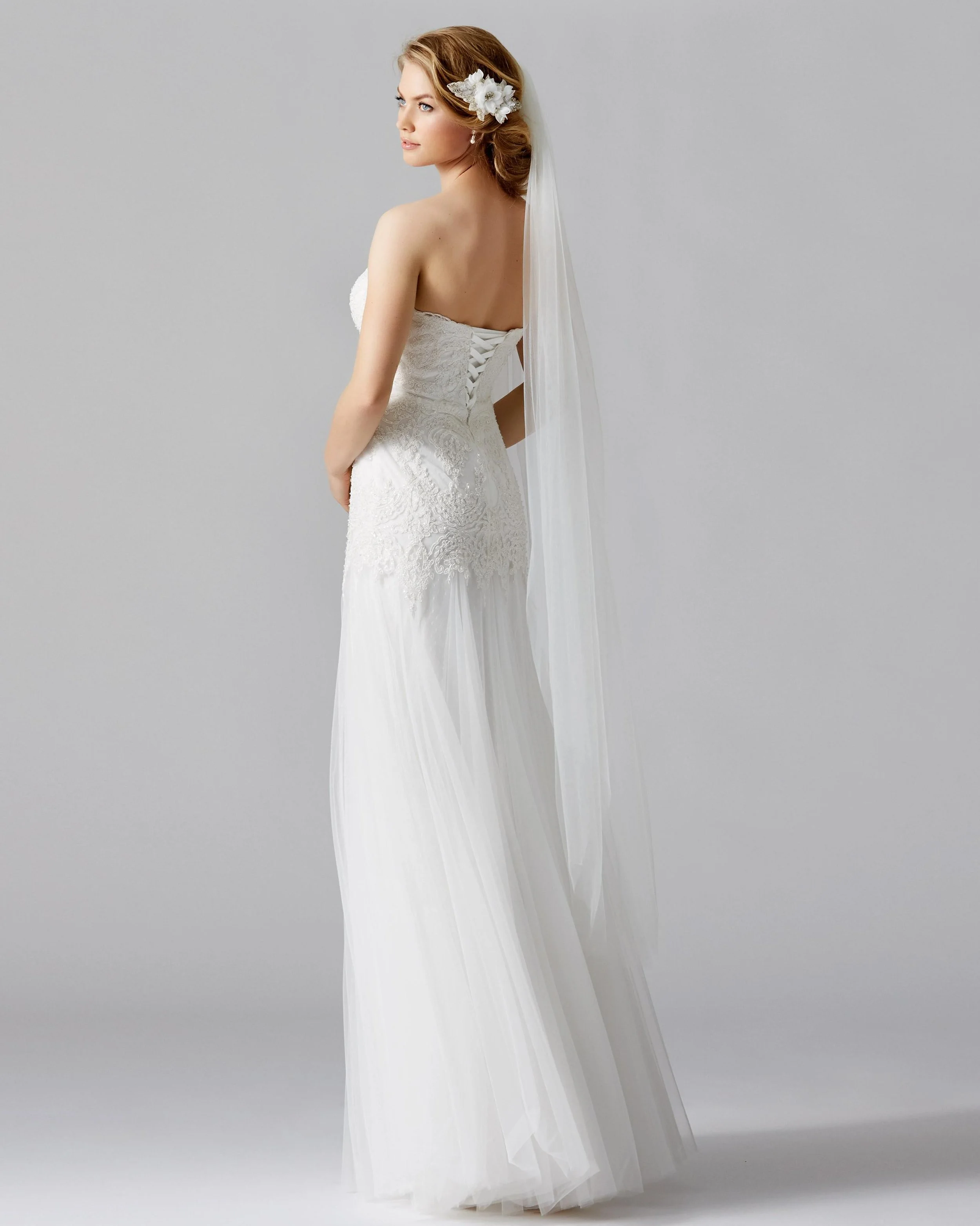 bröllopsklänning wedding dress dropped waist